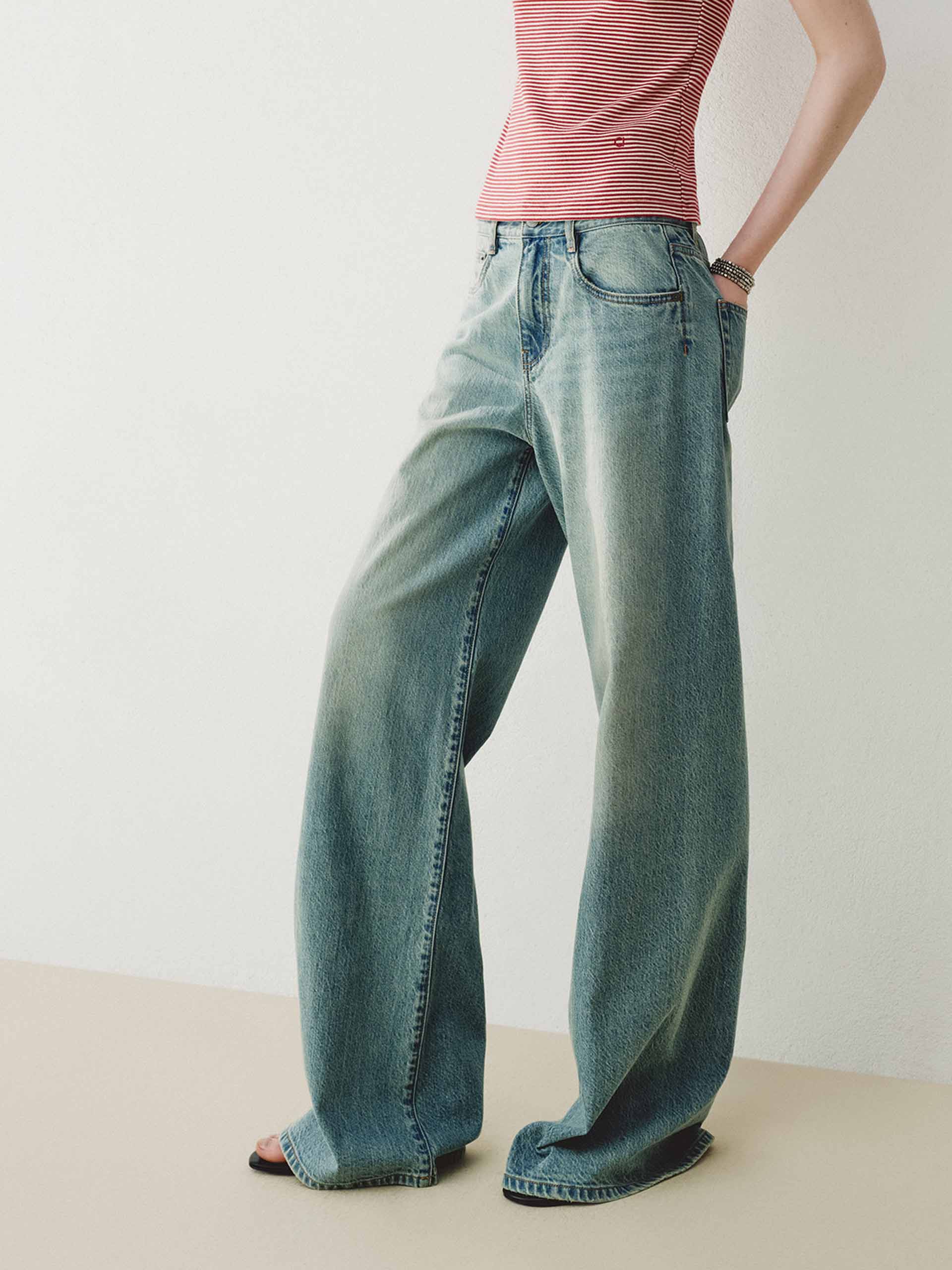 Cotton Relaxed Straight Jeans - Image 8