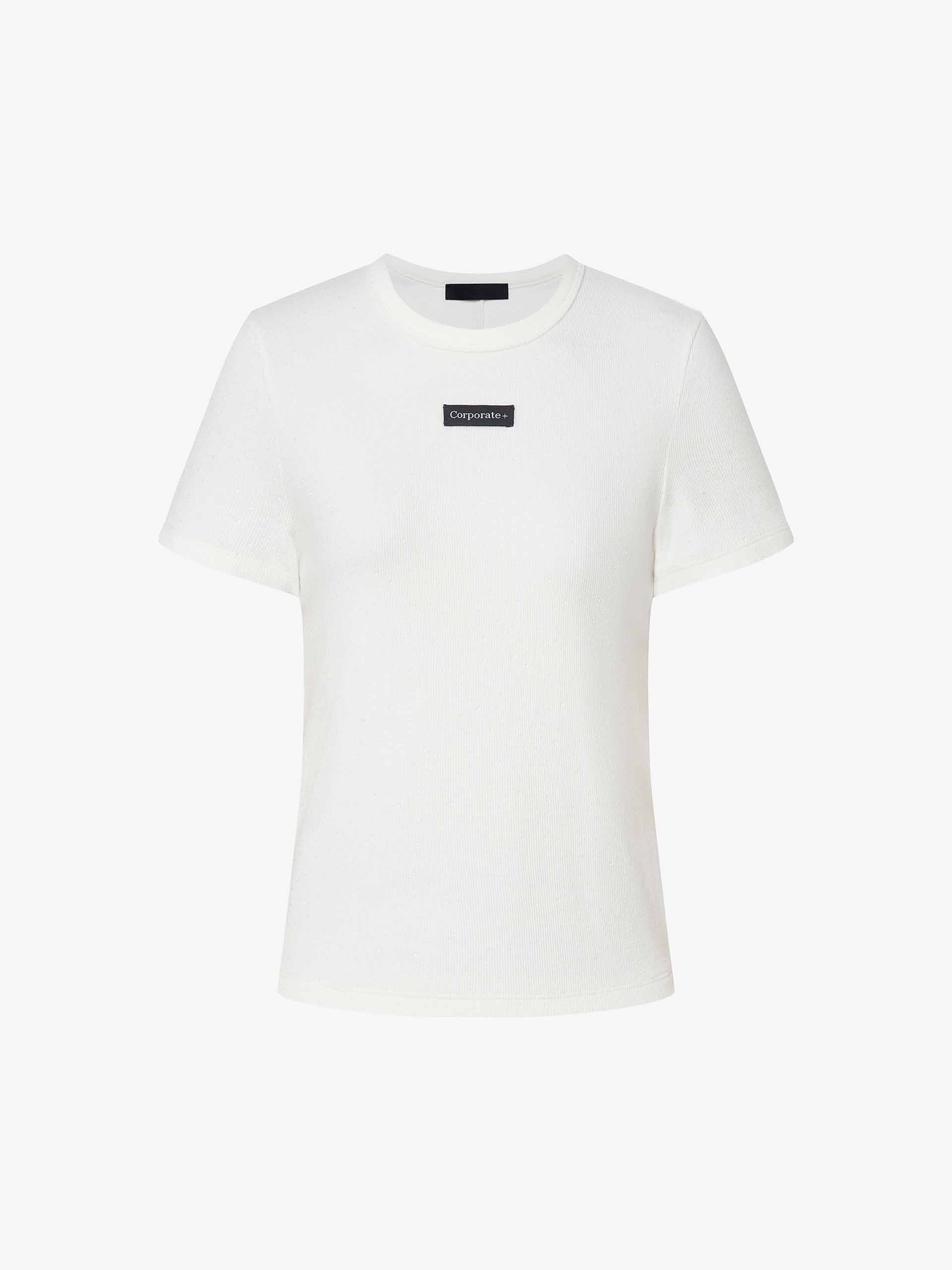 Cotton Rhinestone Detail T-shirt - Image 5