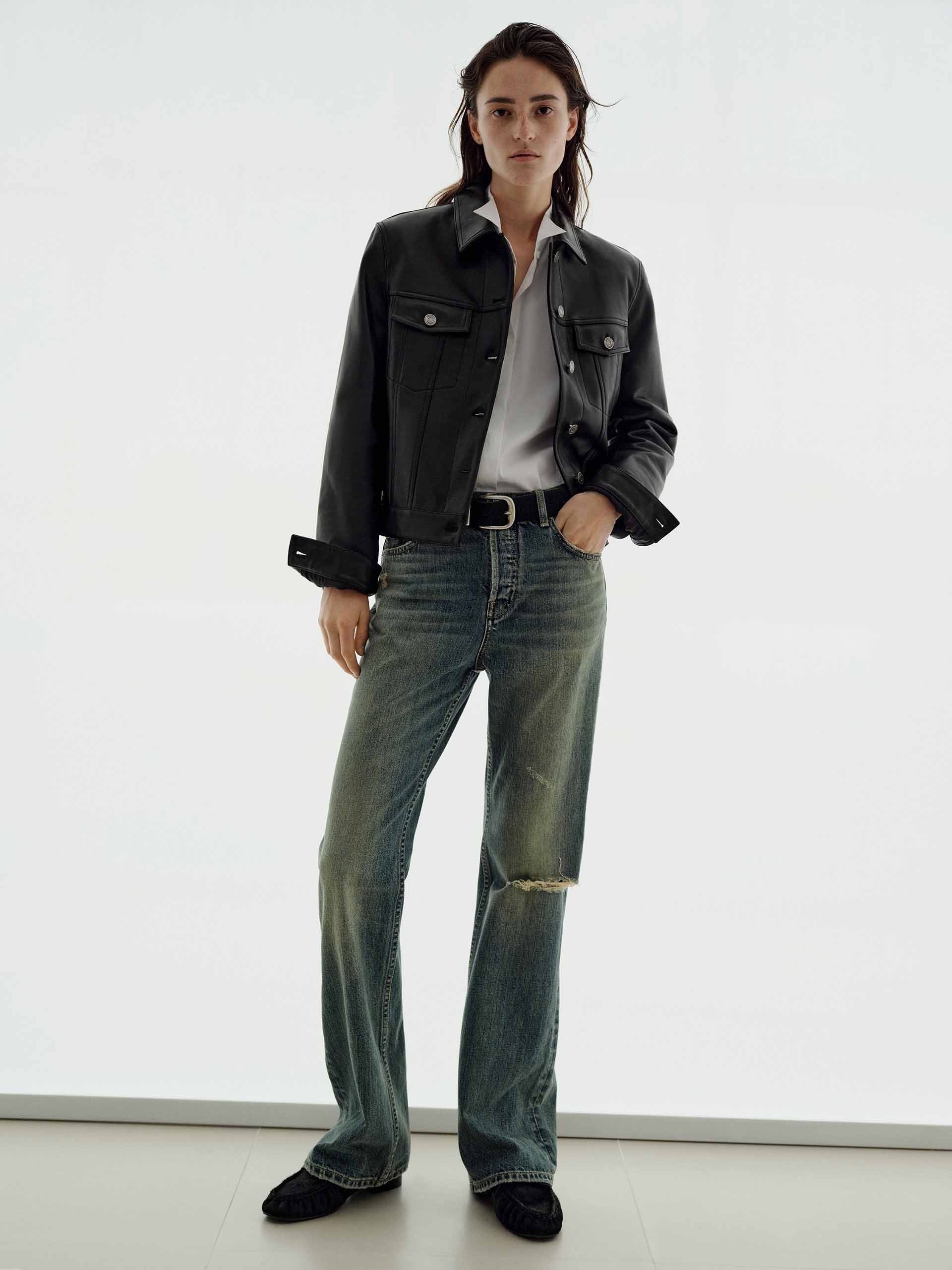 Cotton Ripped Wash Jeans - Image 2