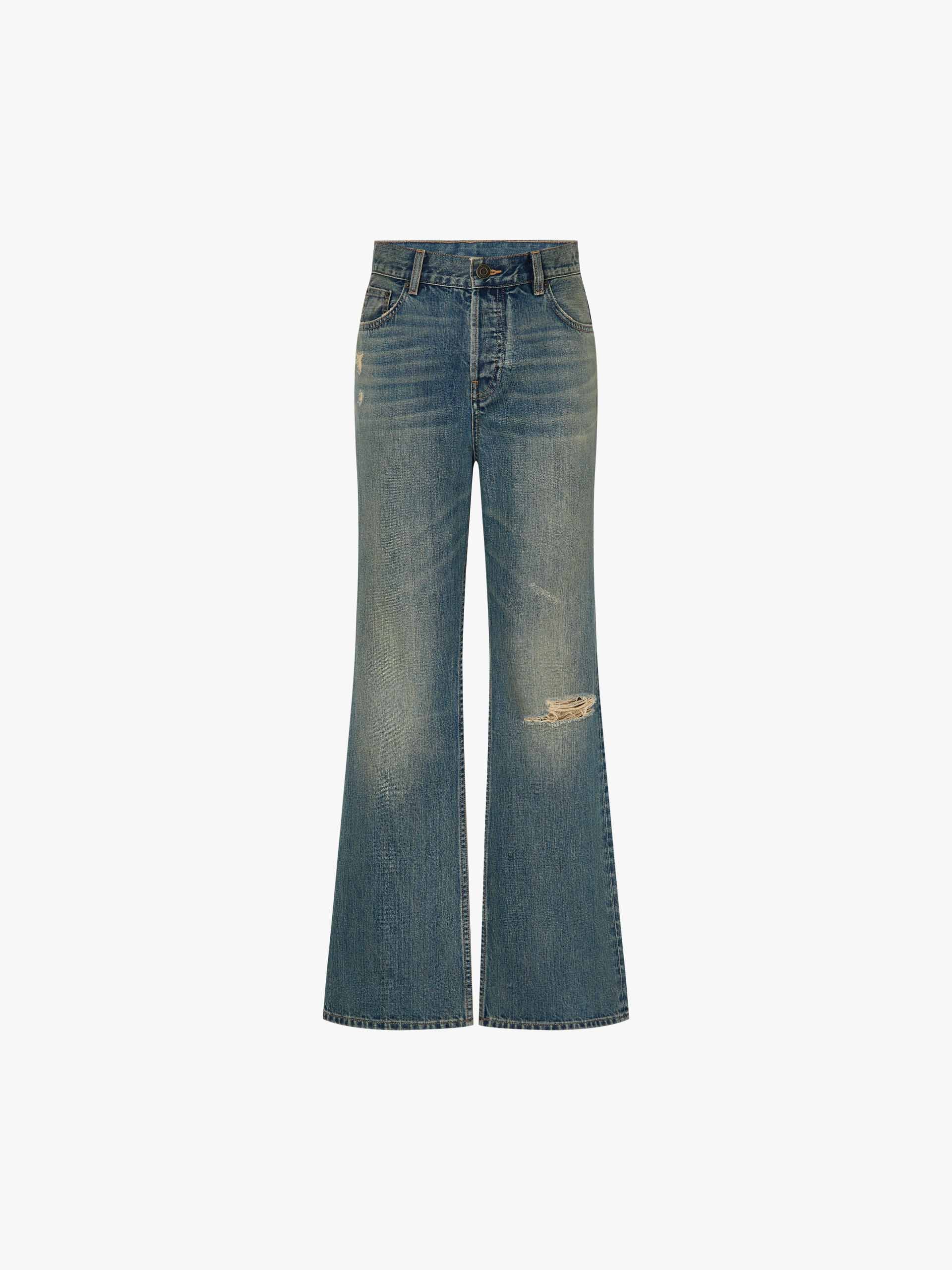 Cotton Ripped Wash Jeans - Image 5