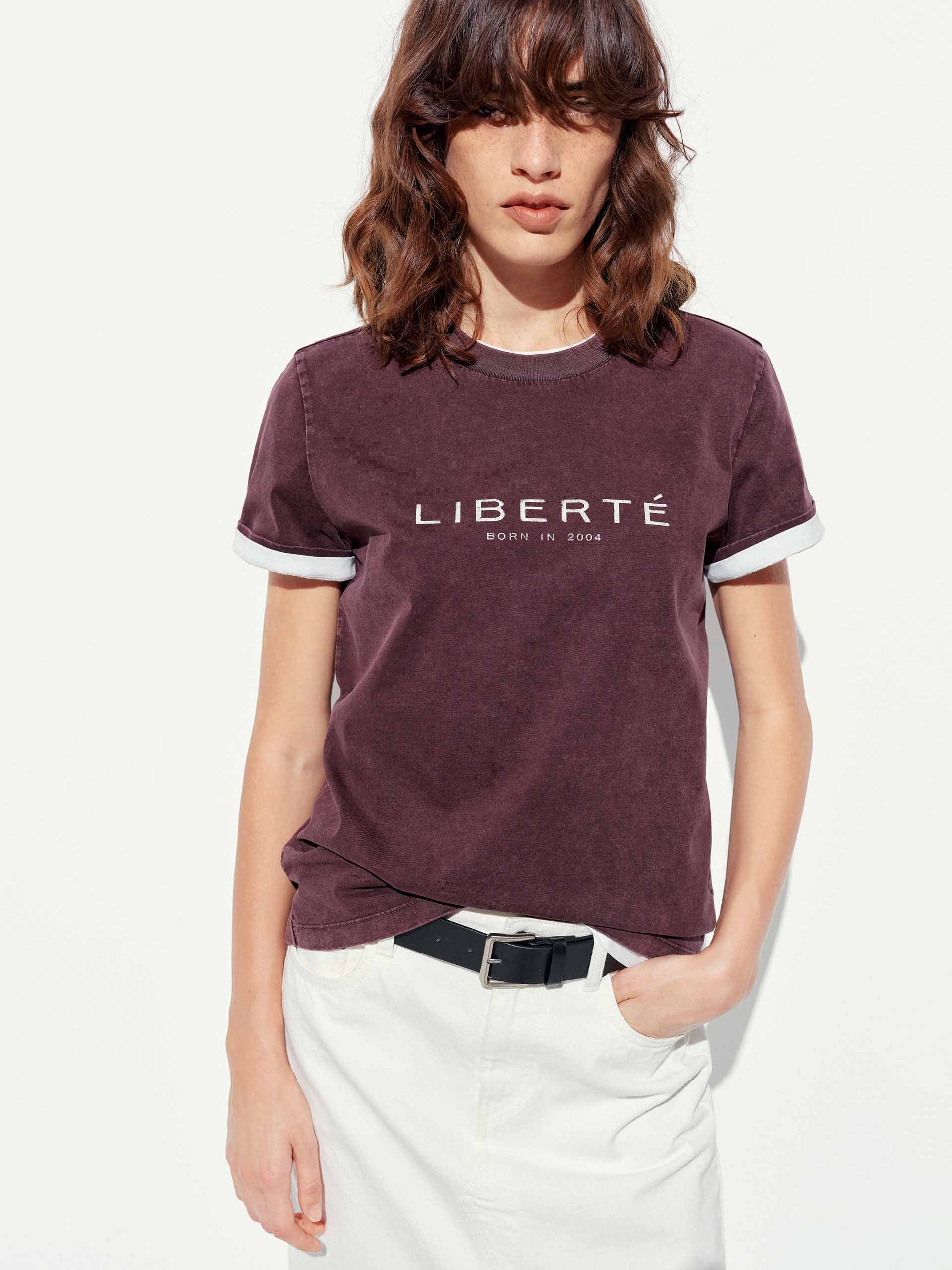 Cotton Round Neck Letter T-shirt