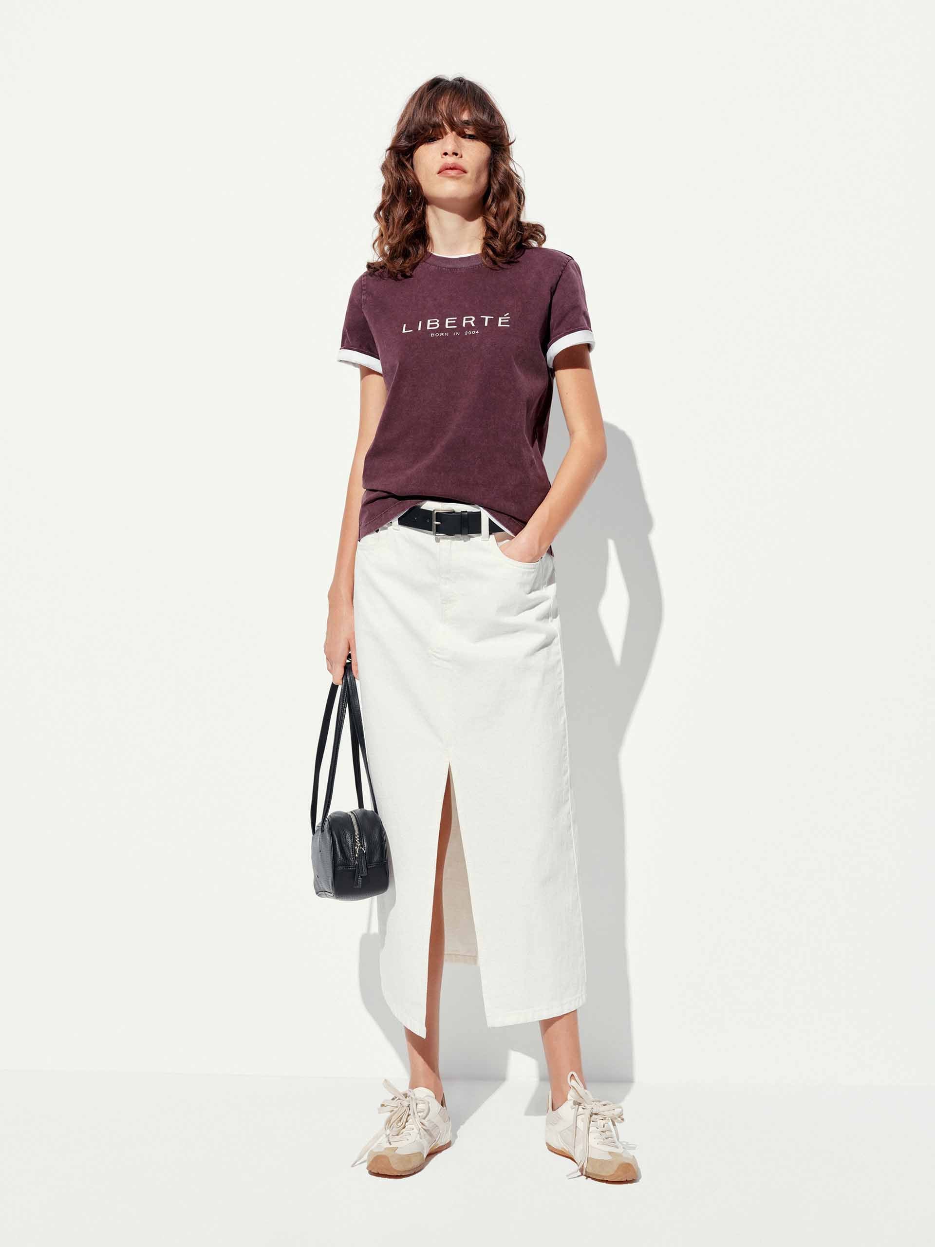 Cotton Round Neck Letter T-shirt - Image 2