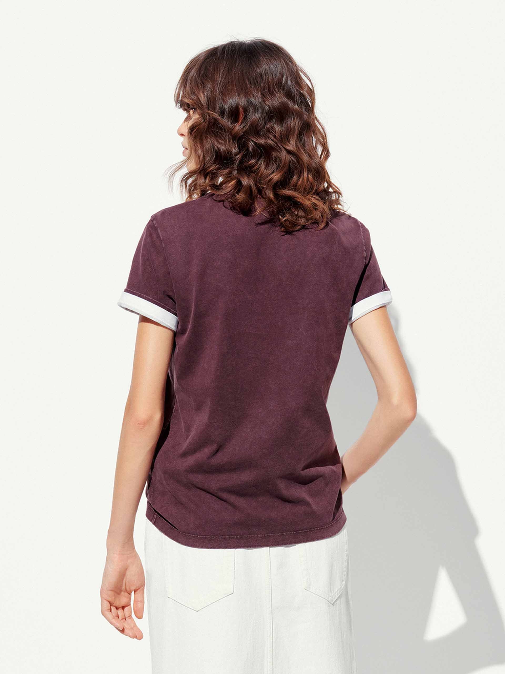 Cotton Round Neck Letter T-shirt - Image 7