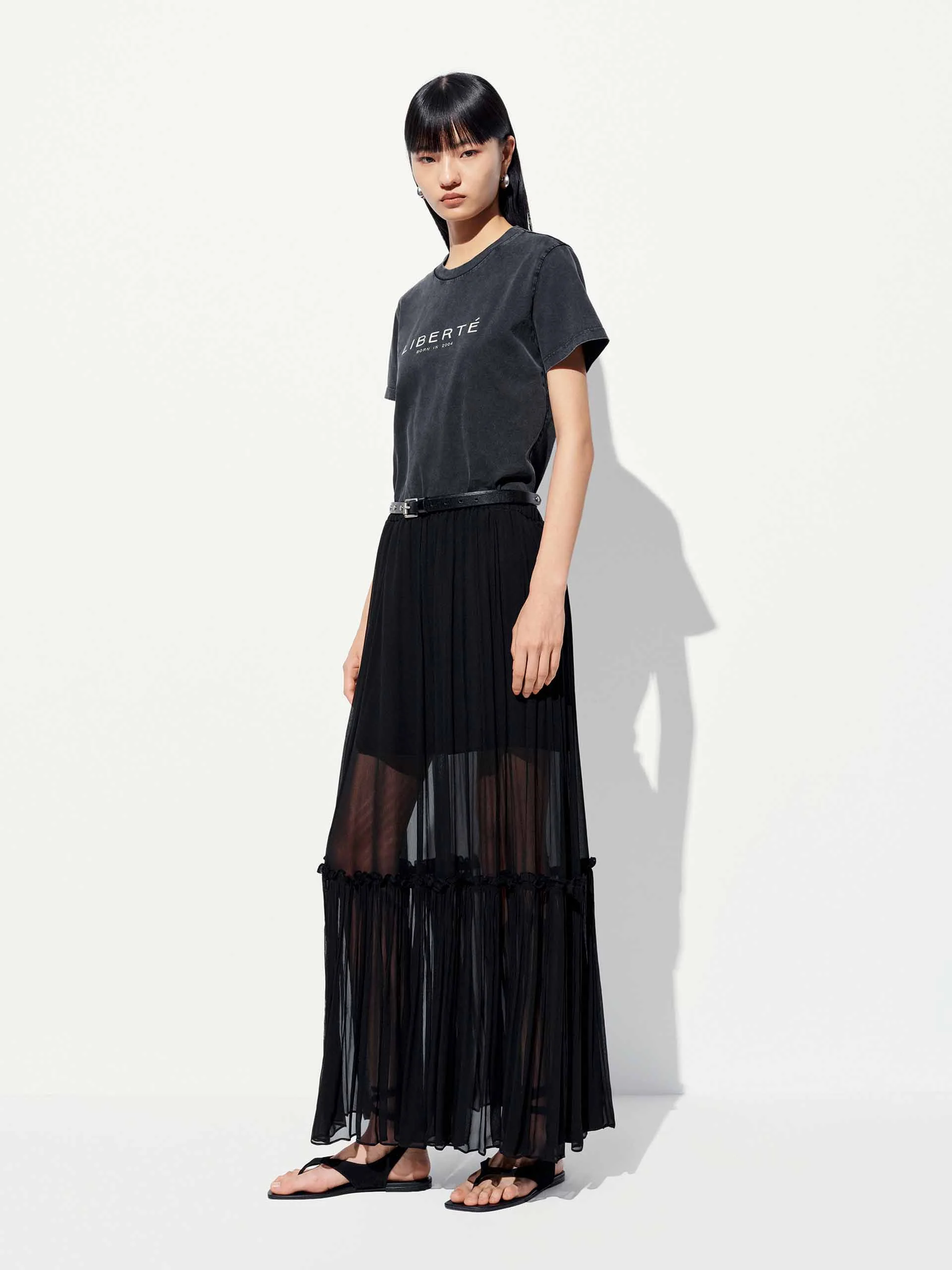 Cotton Round Neck Letter T-shirt - Image 9