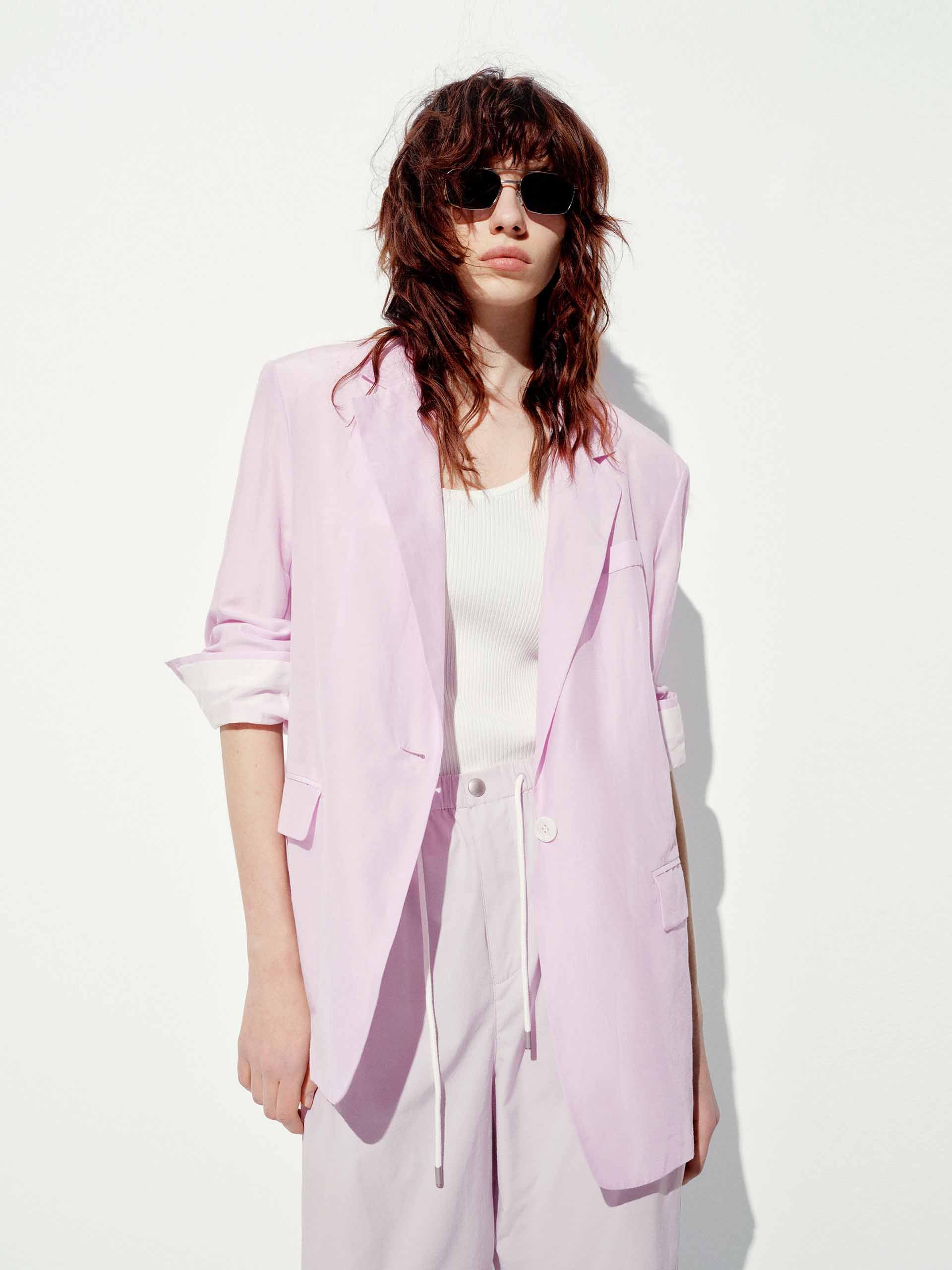 Cotton Silk Blend Blazer