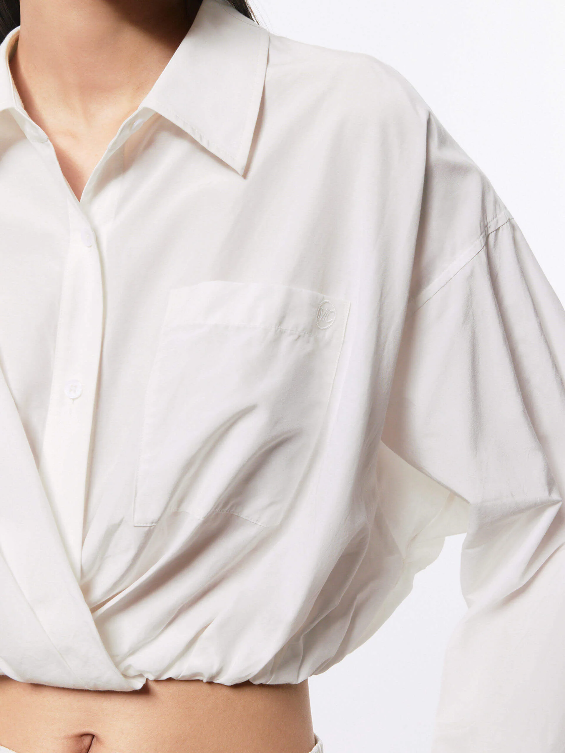 Cotton Silk Cropped Shirt - Image 13