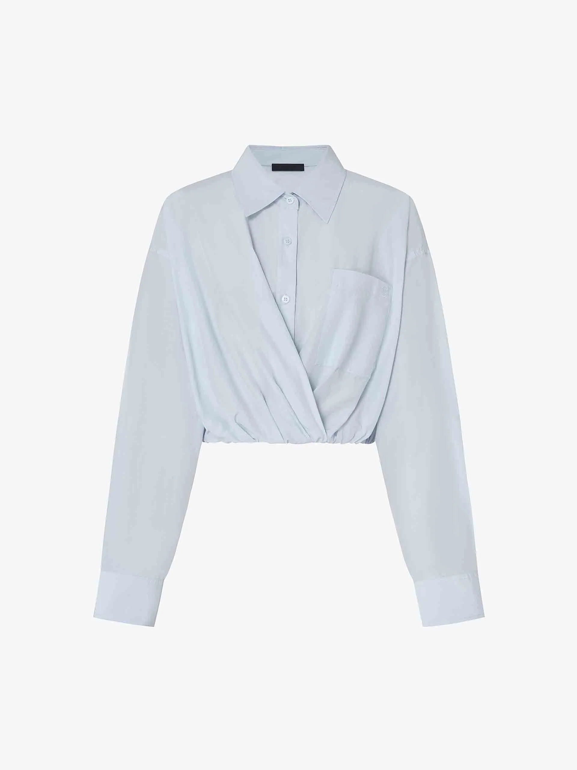 Cotton Silk Cropped Shirt - Image 5