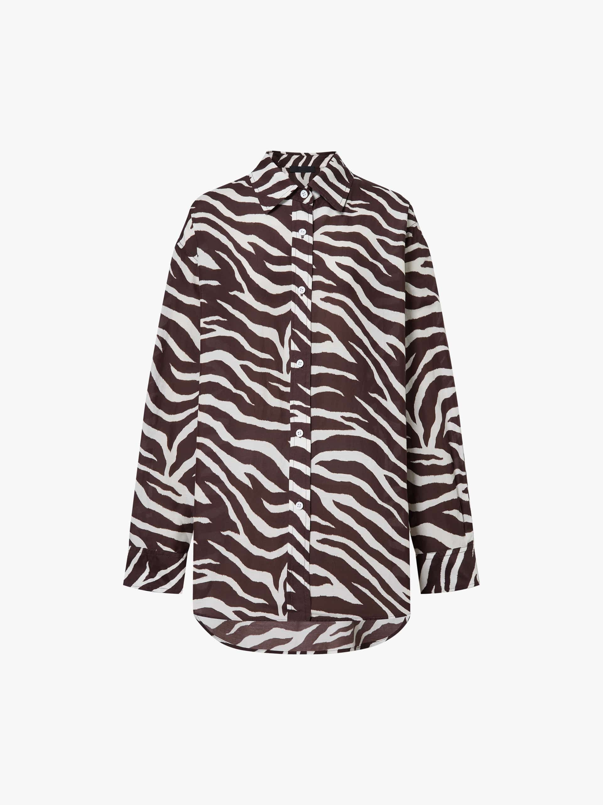 Cotton Silk Tiger Print Shirt - Image 5