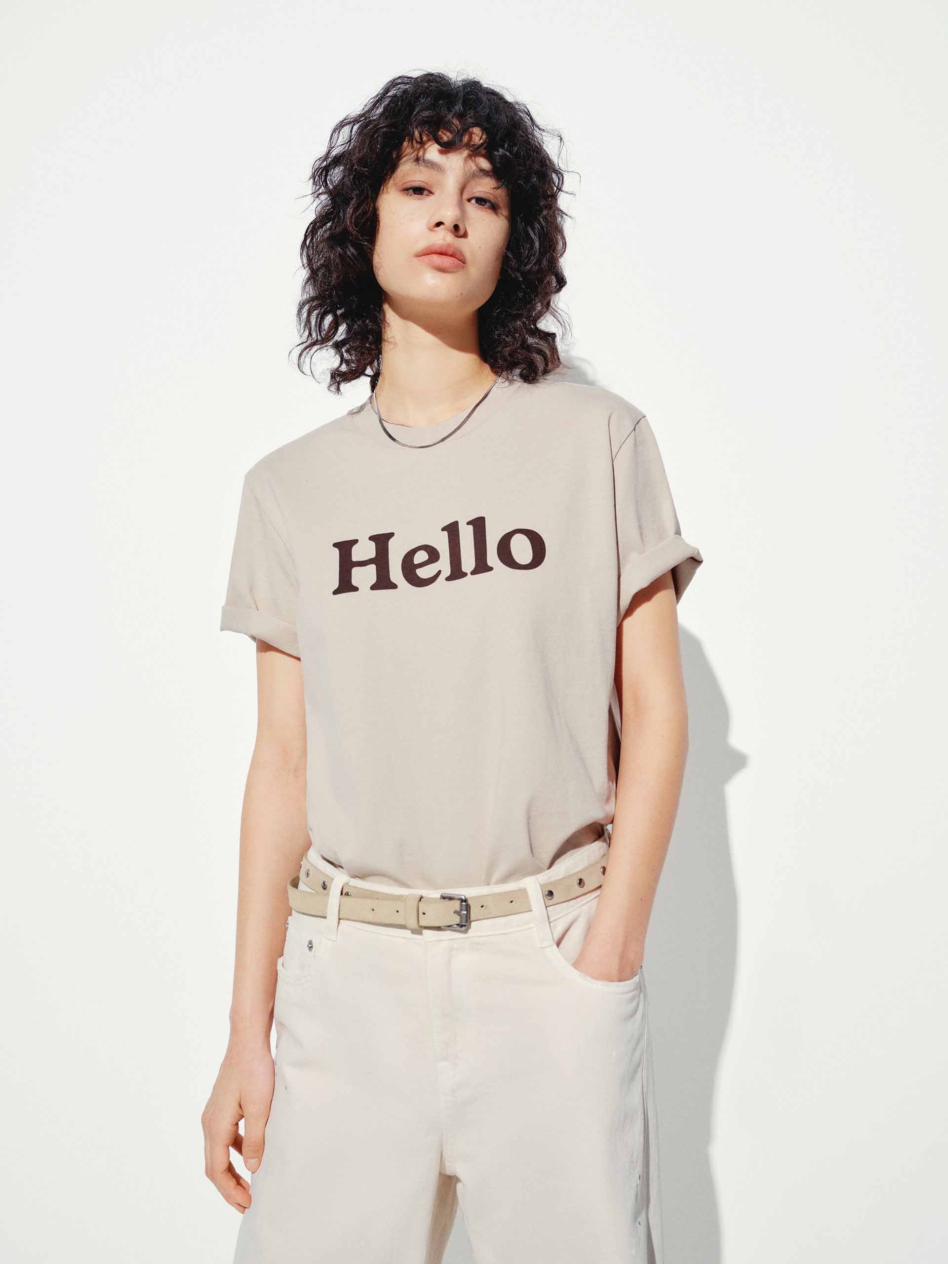 Cotton Slogan Printed T-shirt