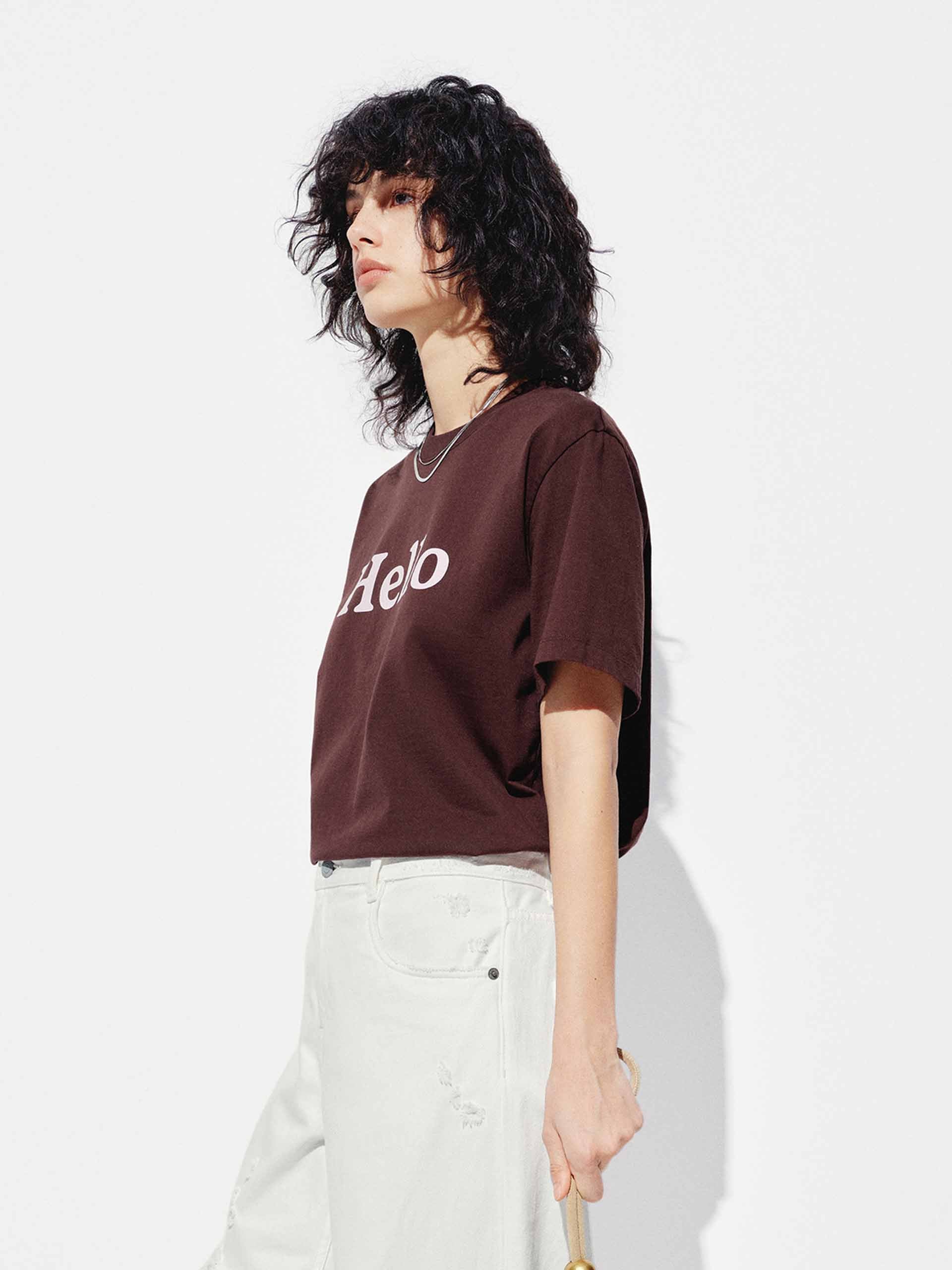 Cotton Slogan Printed T-shirt - Image 11
