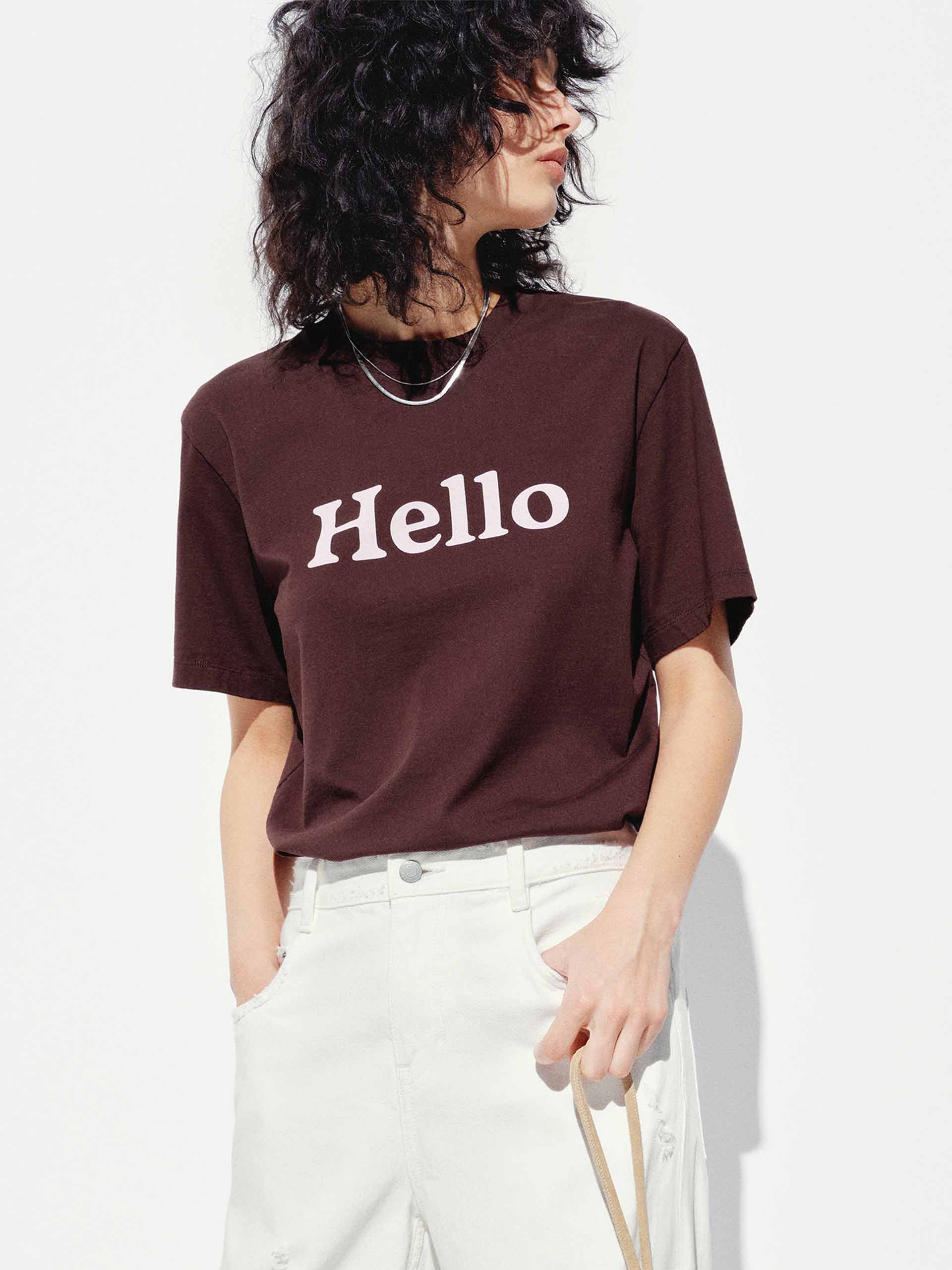 Cotton Slogan Printed T-shirt - Image 16
