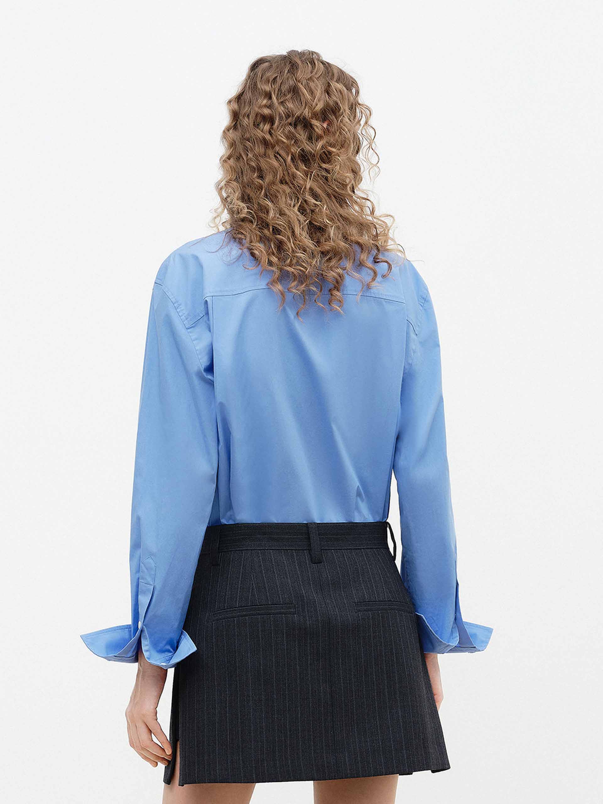 Cotton Stand Collar Shirt - Image 6