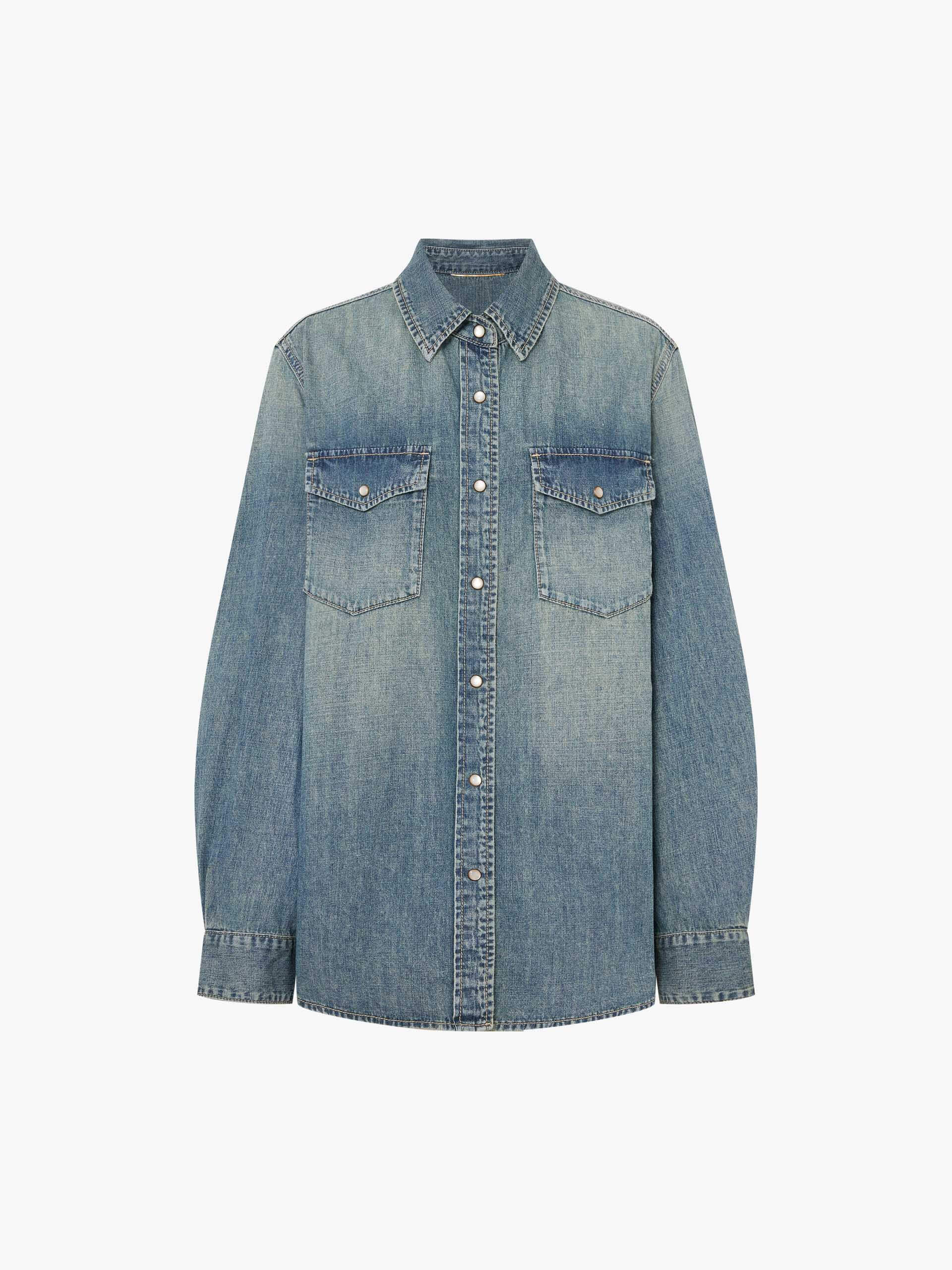 Cotton Vintage Denim Shirt - Image 5