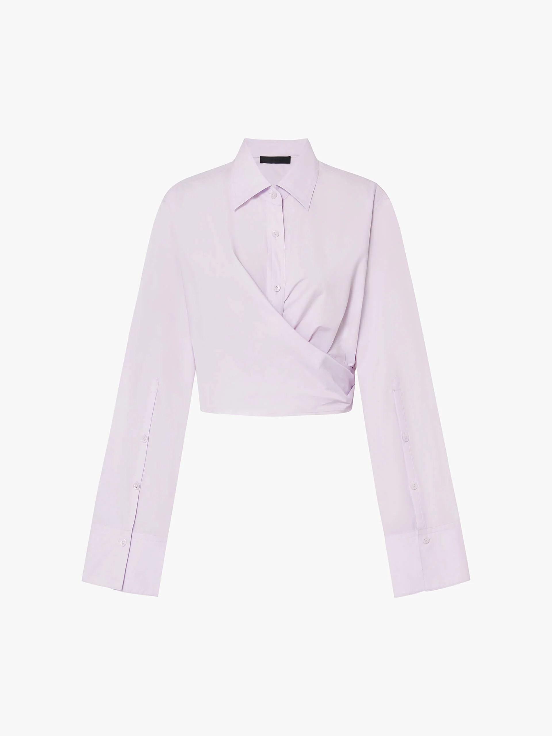 Cotton Wrap Cropped Top - Image 5