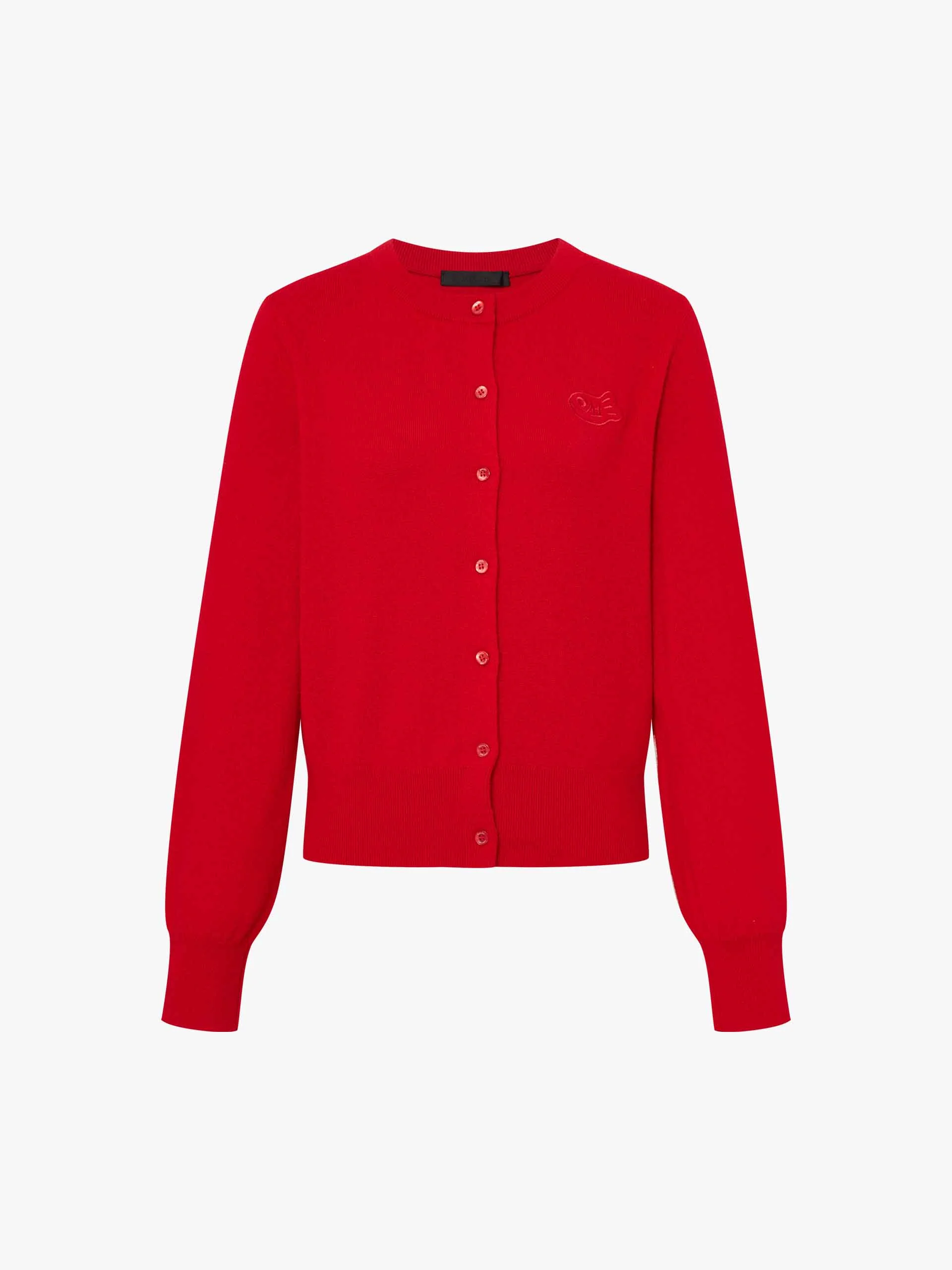 Crew Neck Knitted Cardigan - Image 5