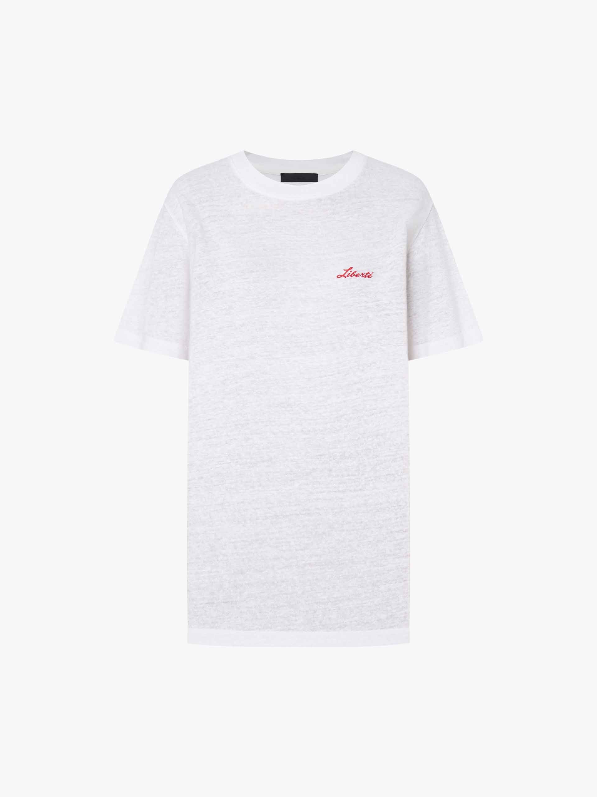 Crewneck Linen Blend T-shirt - Image 5