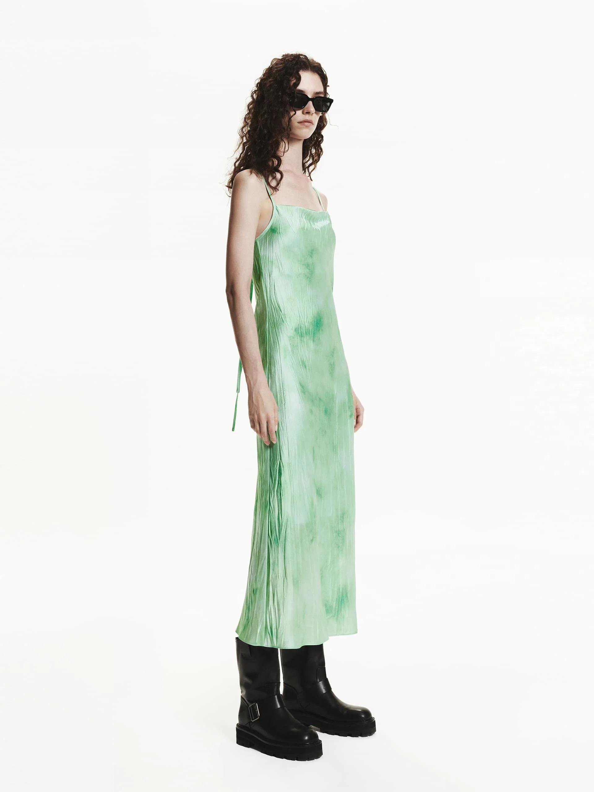 Crinkled Texture Printed Dress - Image 8