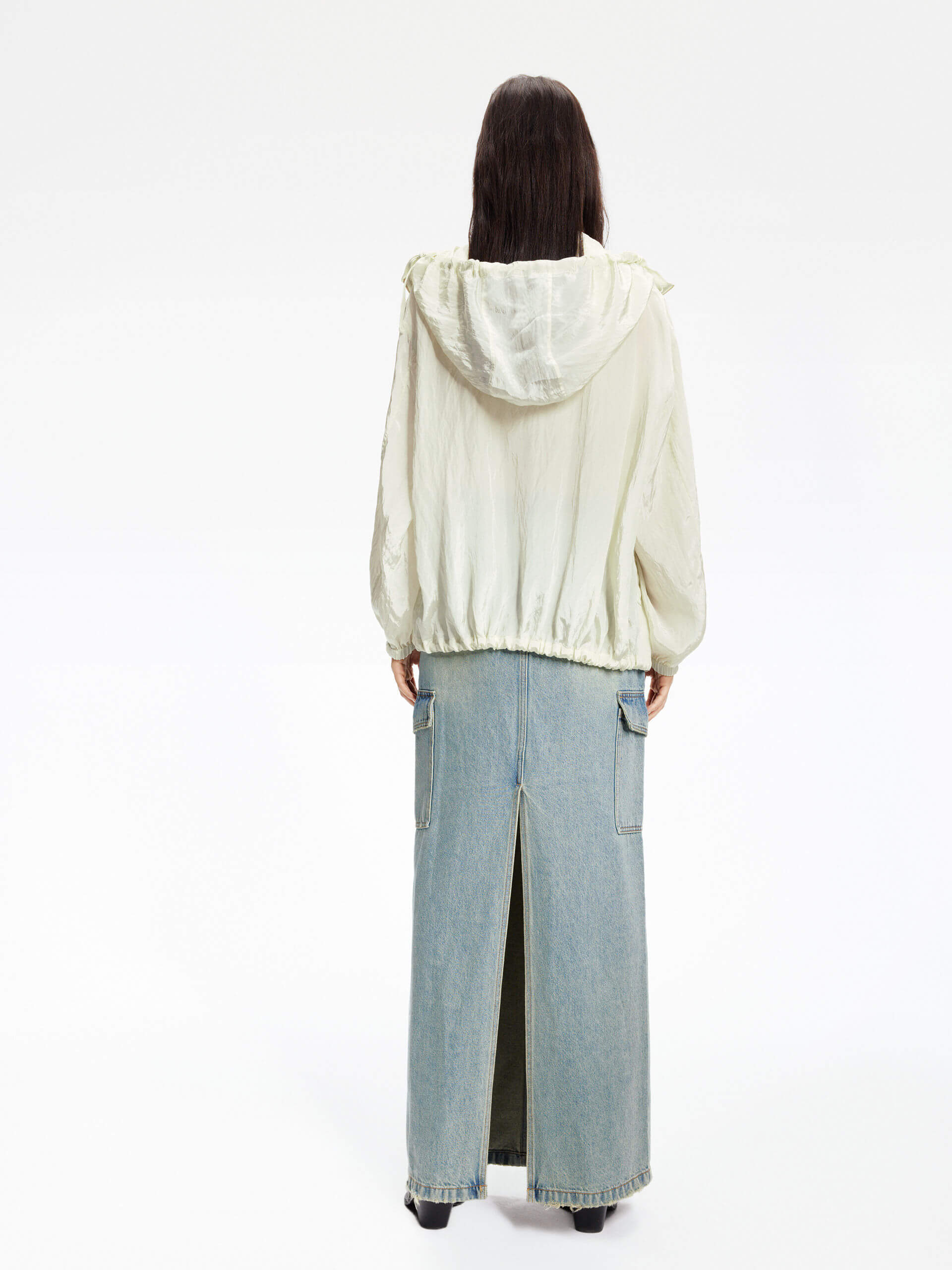 Crinkled Textured Hood Jacket - Image 15