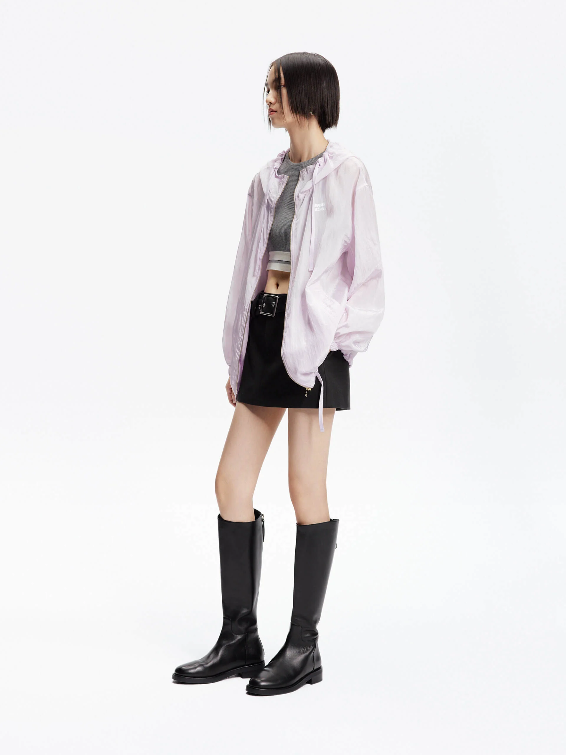Crinkled Textured Hood Jacket - Image 7