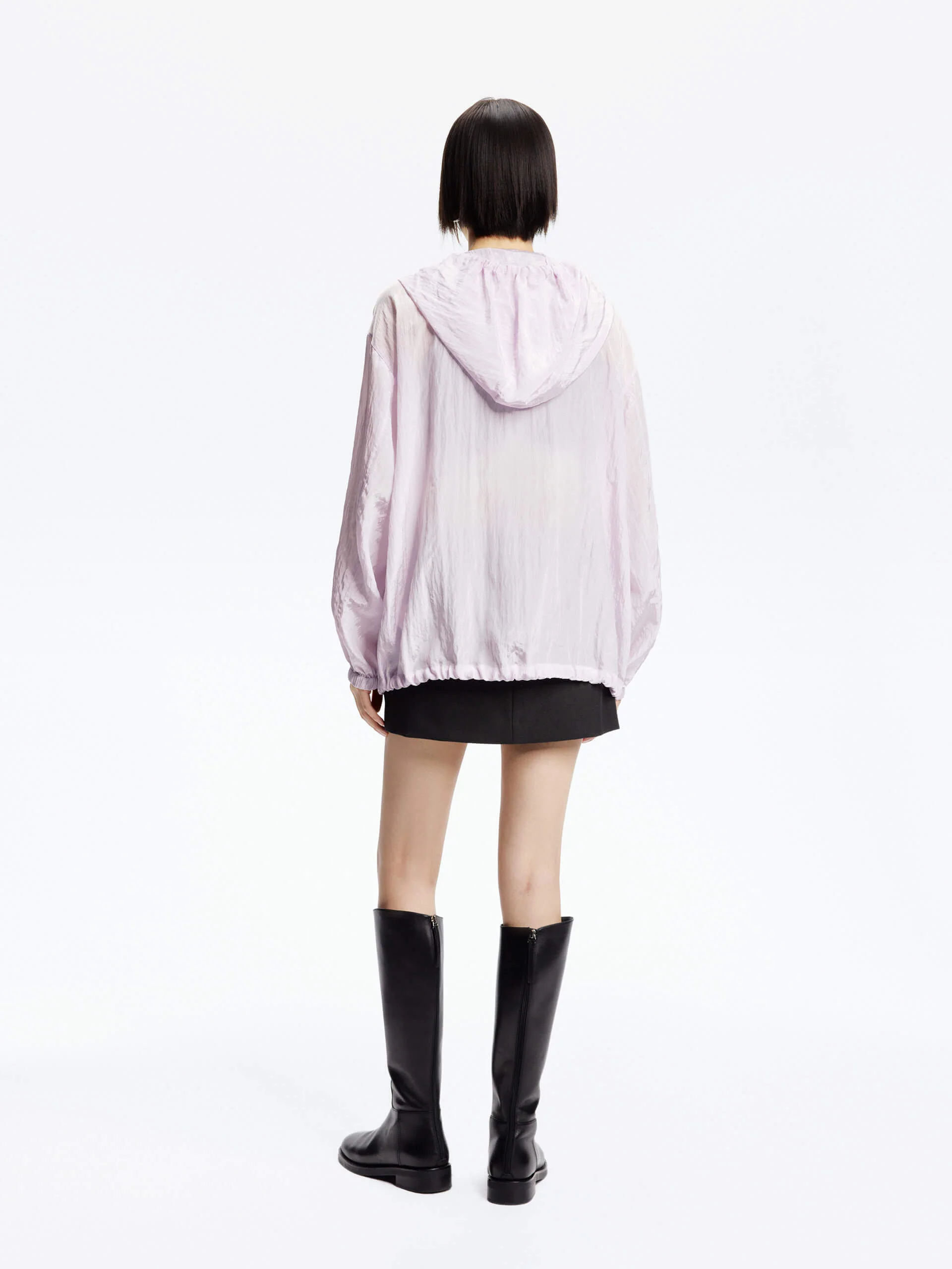 Crinkled Textured Hood Jacket - Image 8