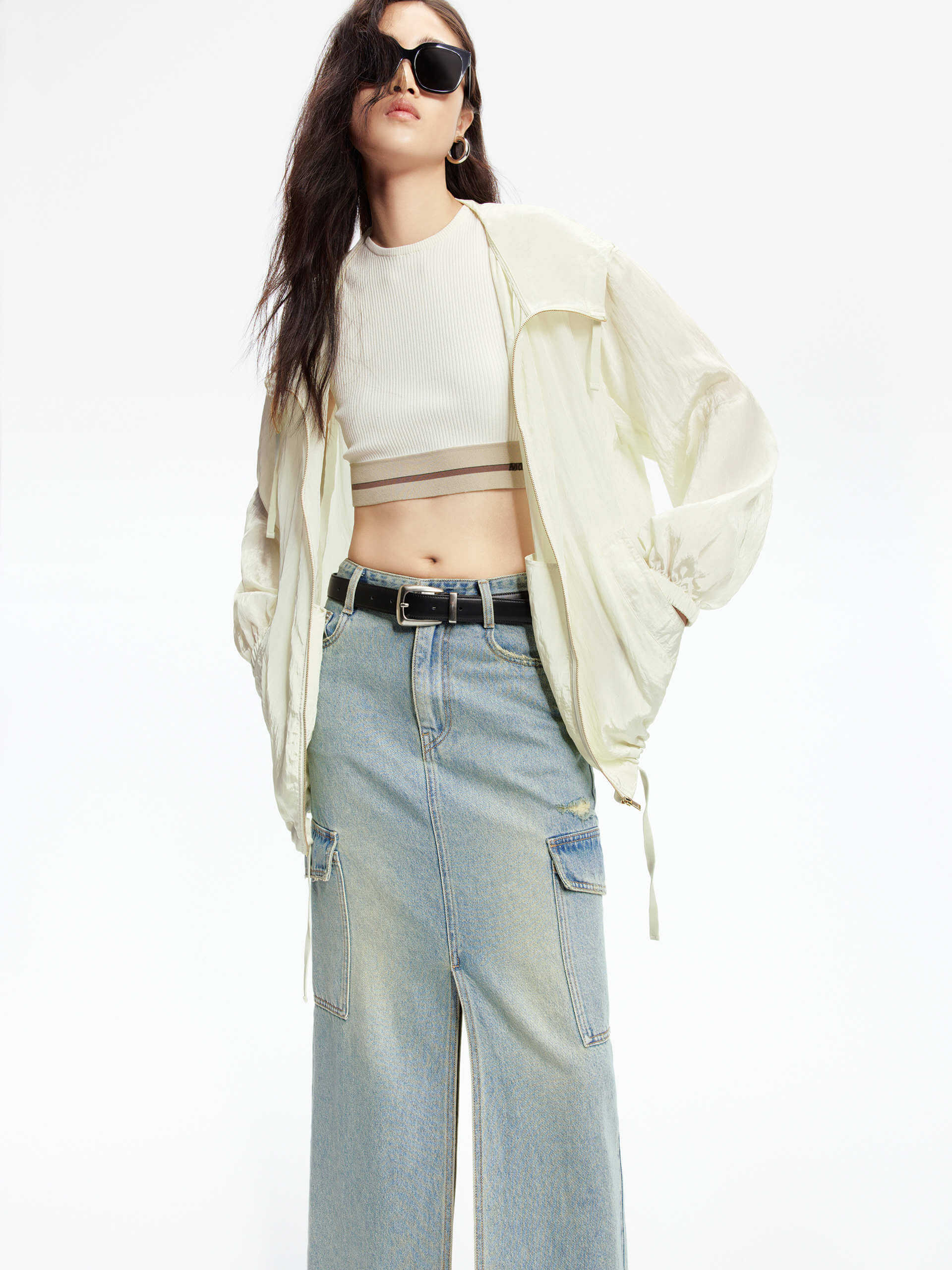 Crinkled Textured Hood Jacket - Image 9