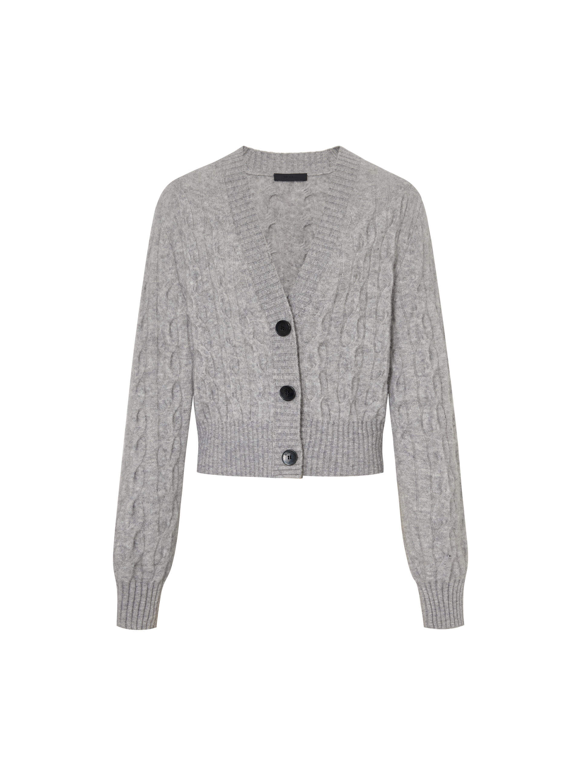 Cropped Cable Knit Cardigan - Image 5