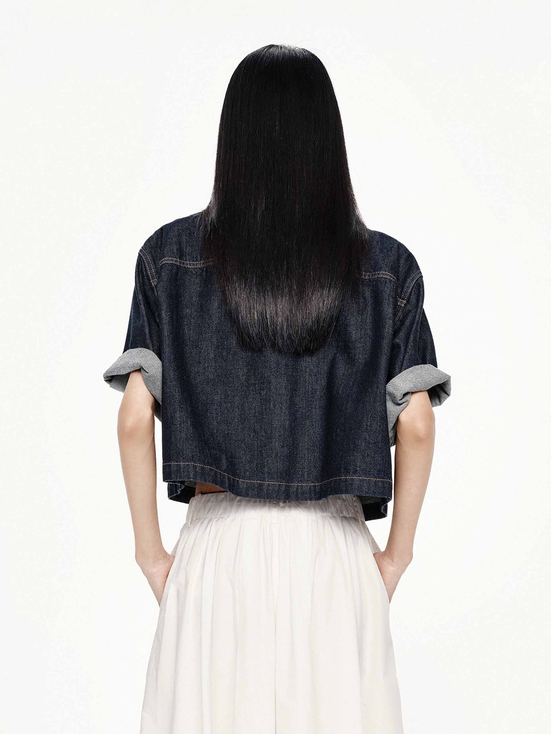 Cropped Fit Cotton Jacket - Image 6