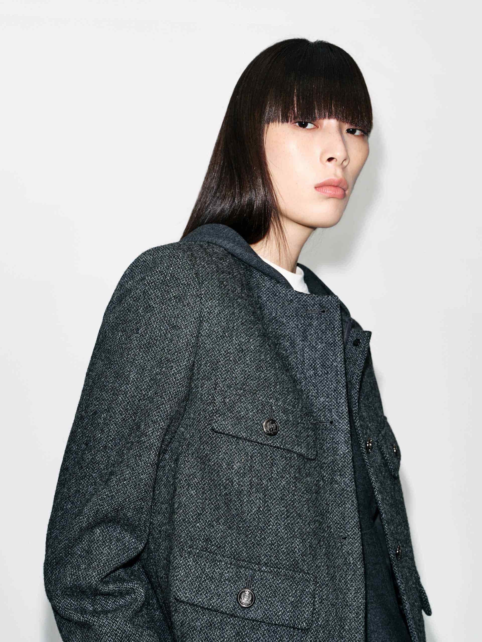 Cropped Fit Wool Coat - Image 7