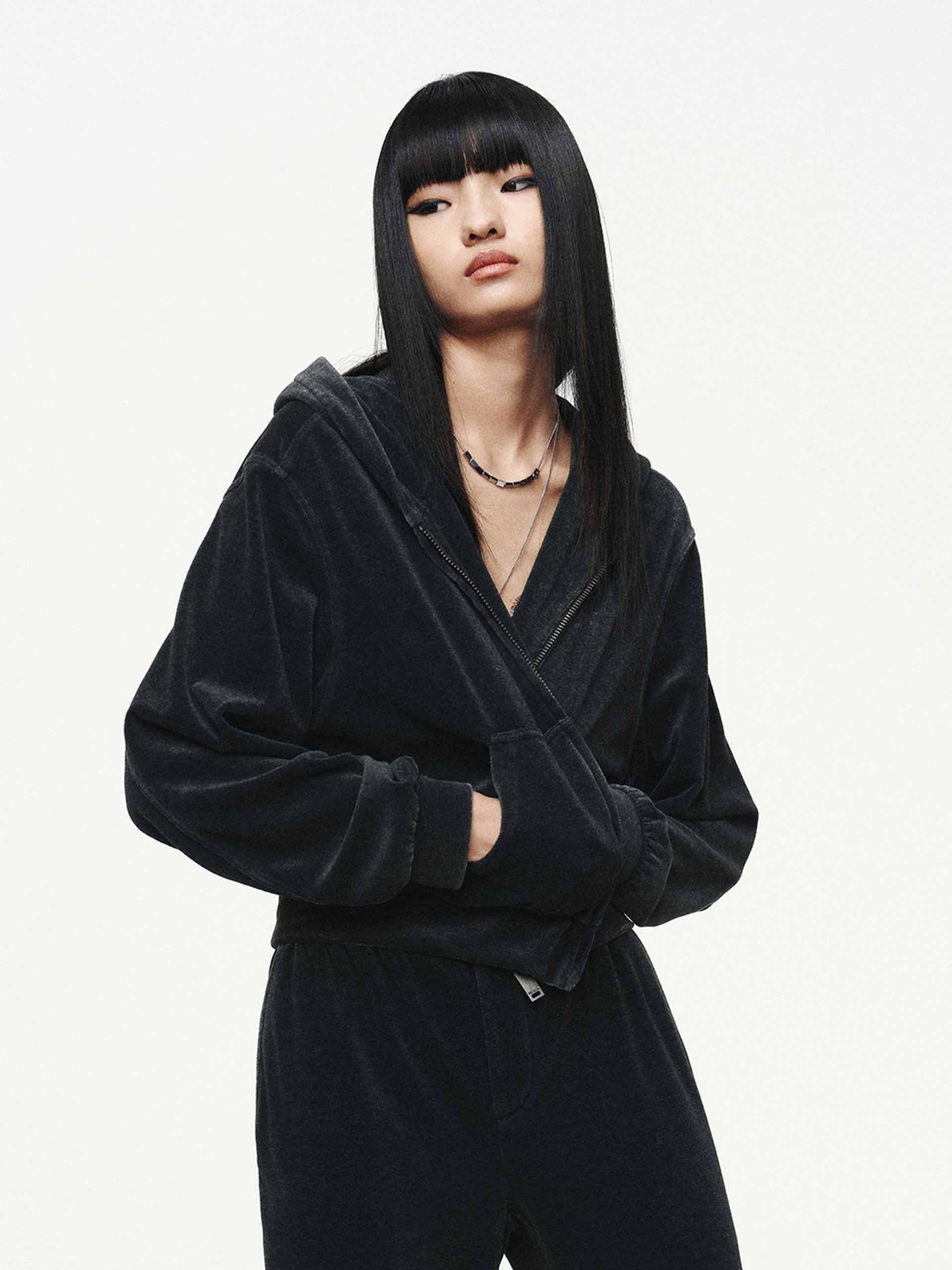 Cropped Hooded Jacket - Image 9