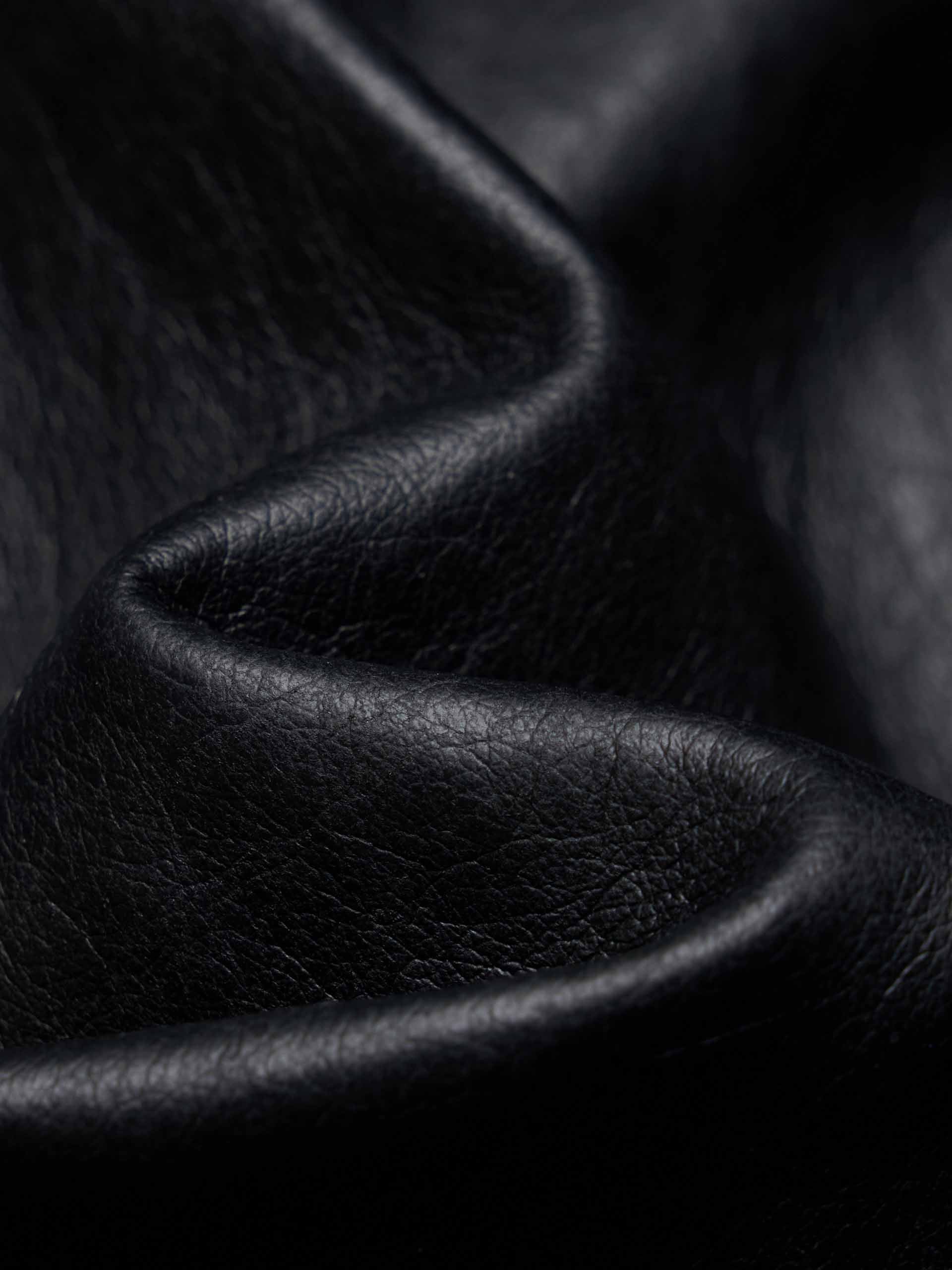 Cropped Leather Down Jacket - Image 4