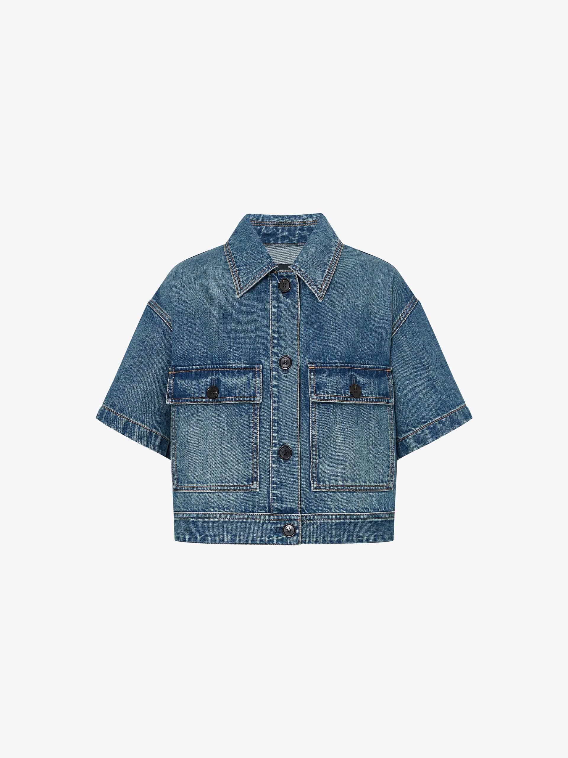 Cropped Pockets Denim Jacket - Image 5