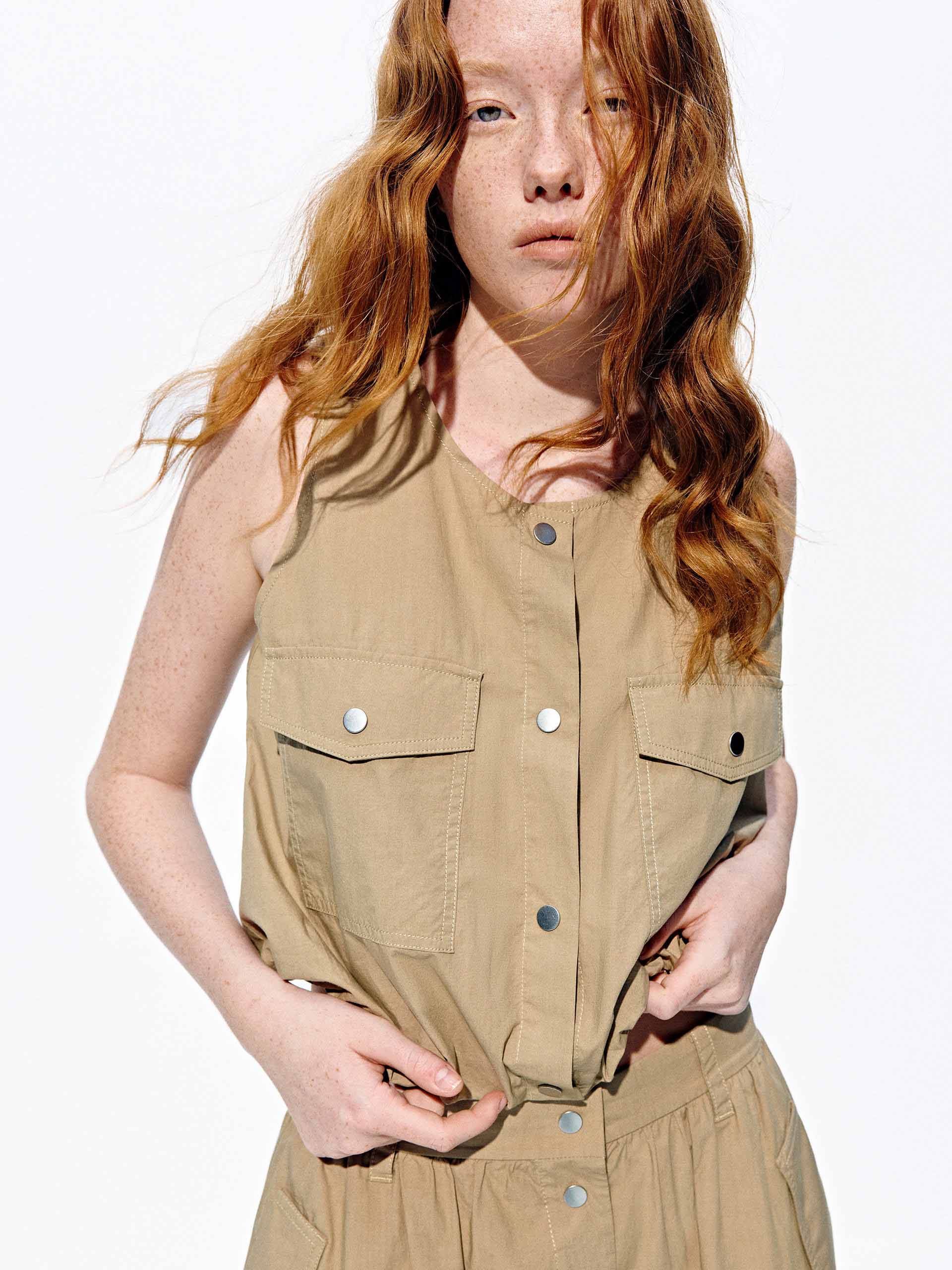 Cropped Sleeveless Top