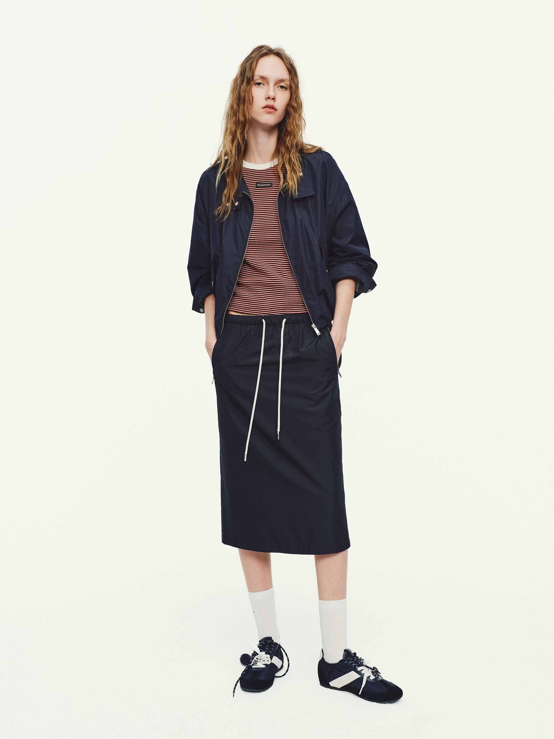 Cropped Stand Collar Jacket - Image 9