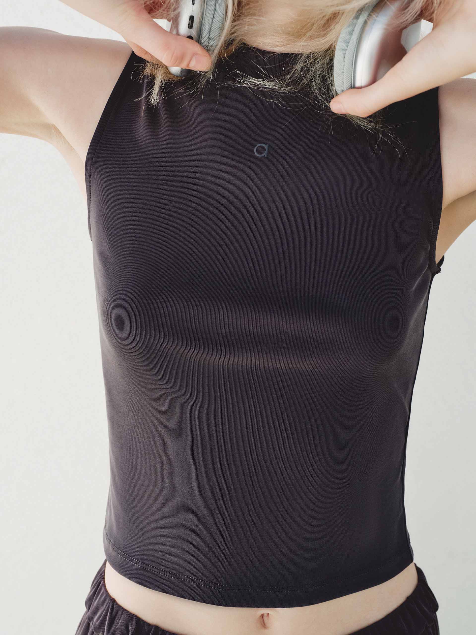 Cropped Stand Collar Top - Image 8