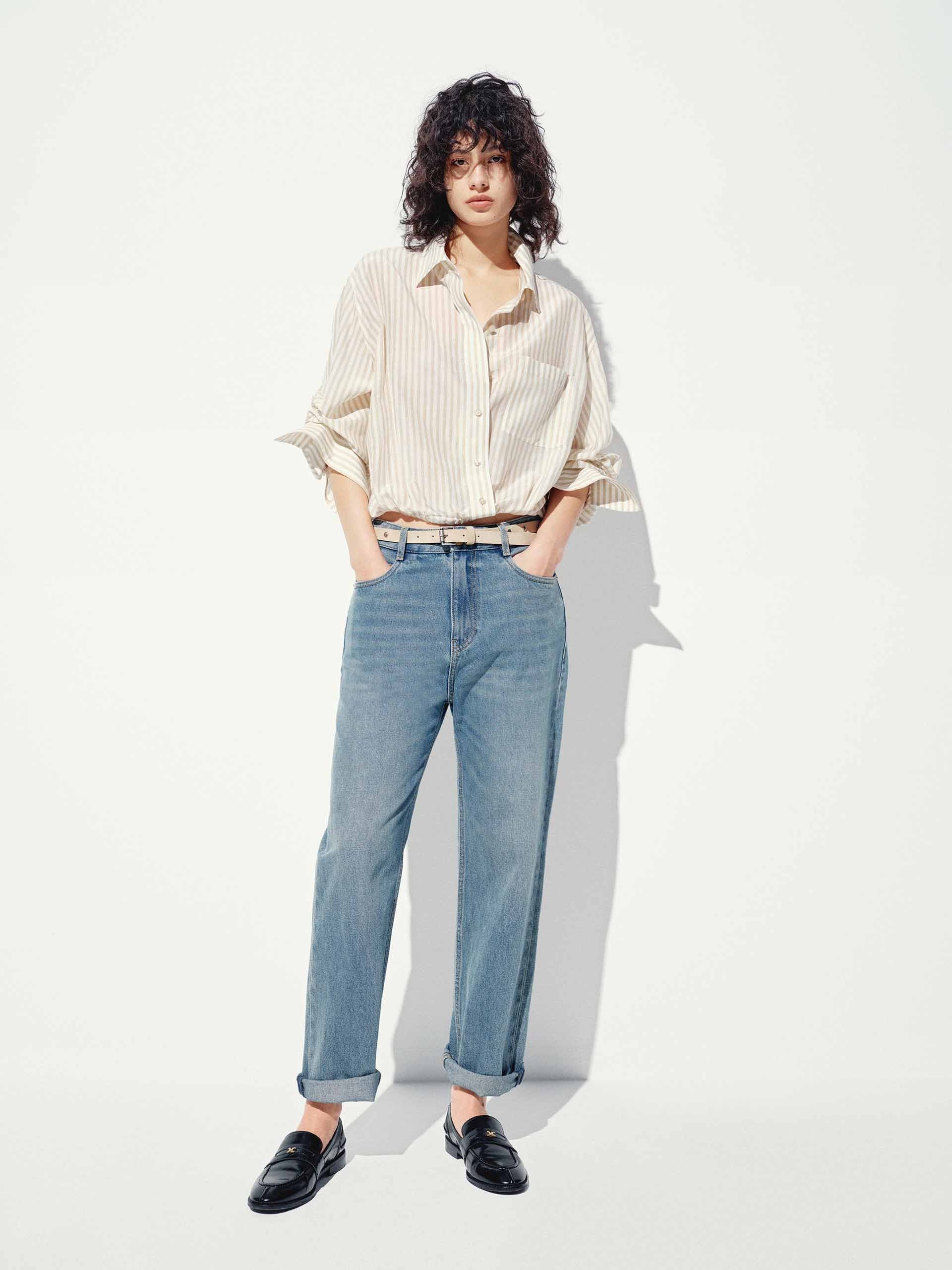 Cropped Striped Blouse - Image 2