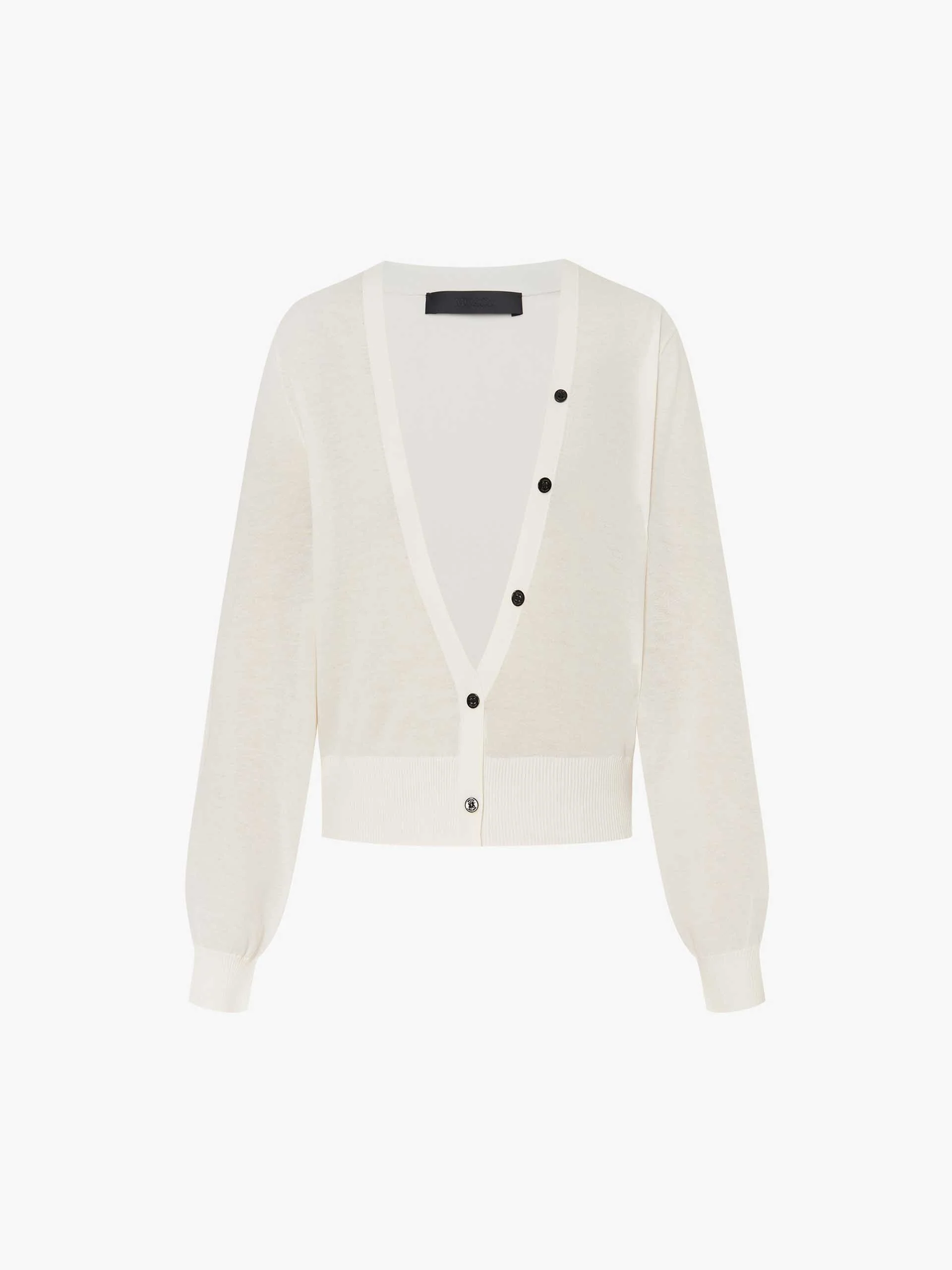 Cropped V-neck Cotton Wool Cardigan - Image 5