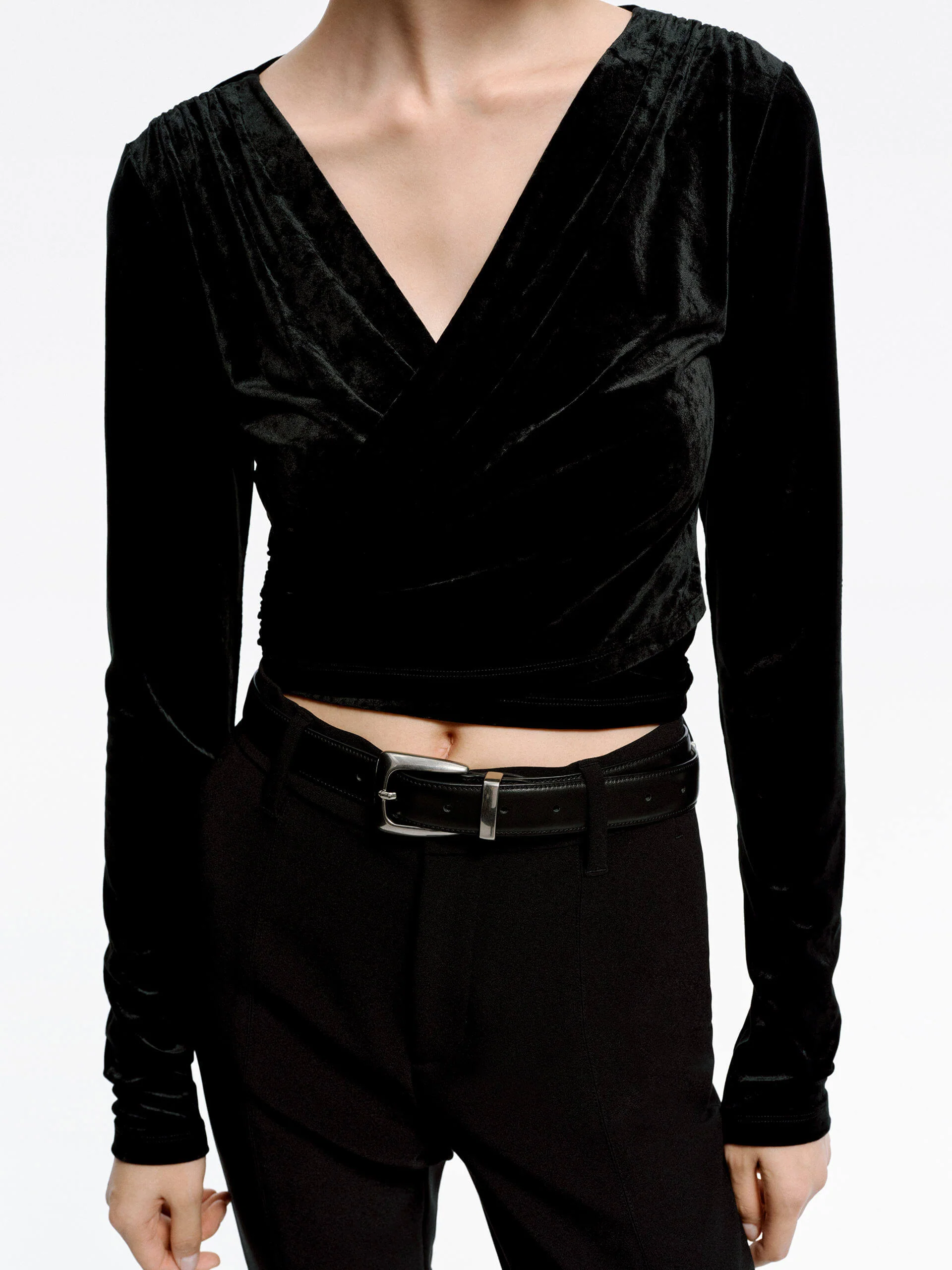 Cropped V-neck Top - Image 3