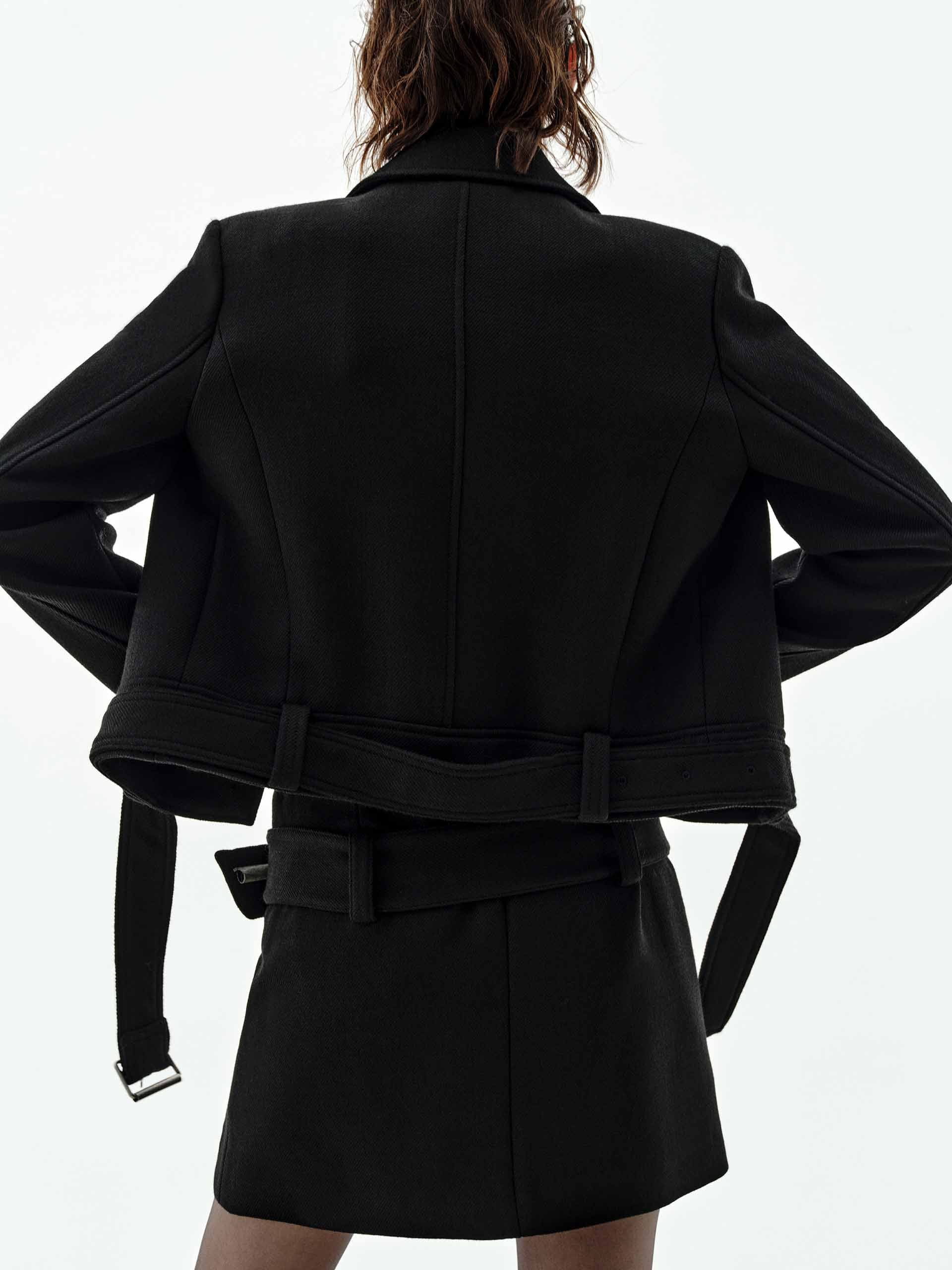 Cropped Wool Blend Jacket - Image 8