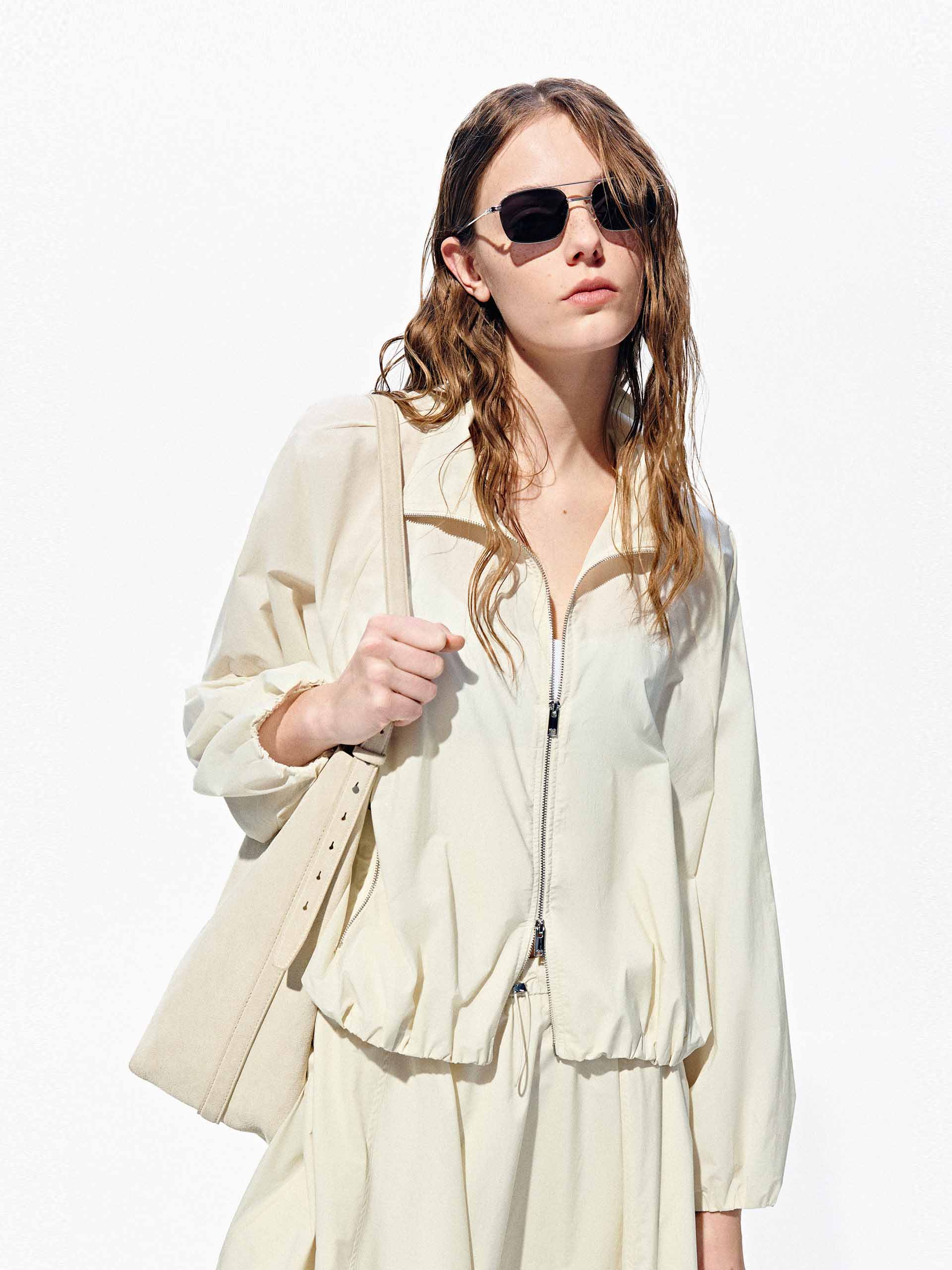 Cropped Zipper Jacket