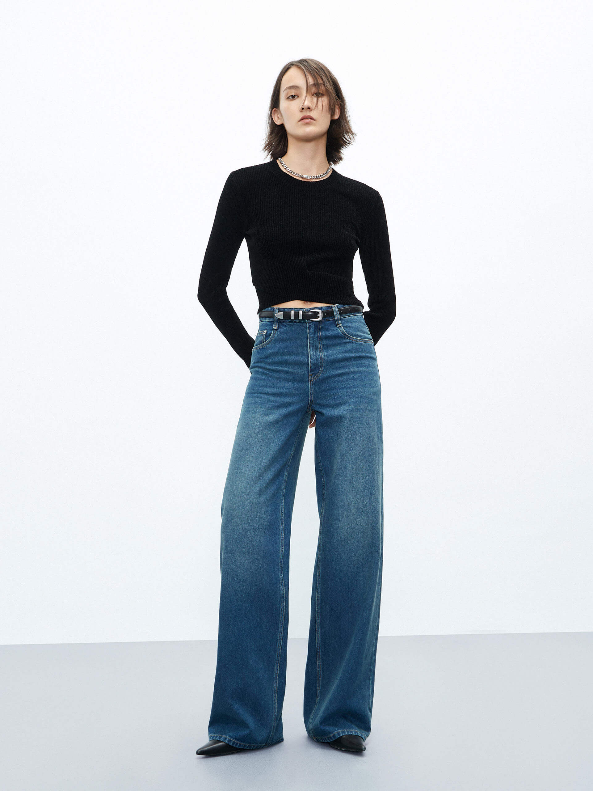 Cross Front Ribbed Knit Top - Image 11