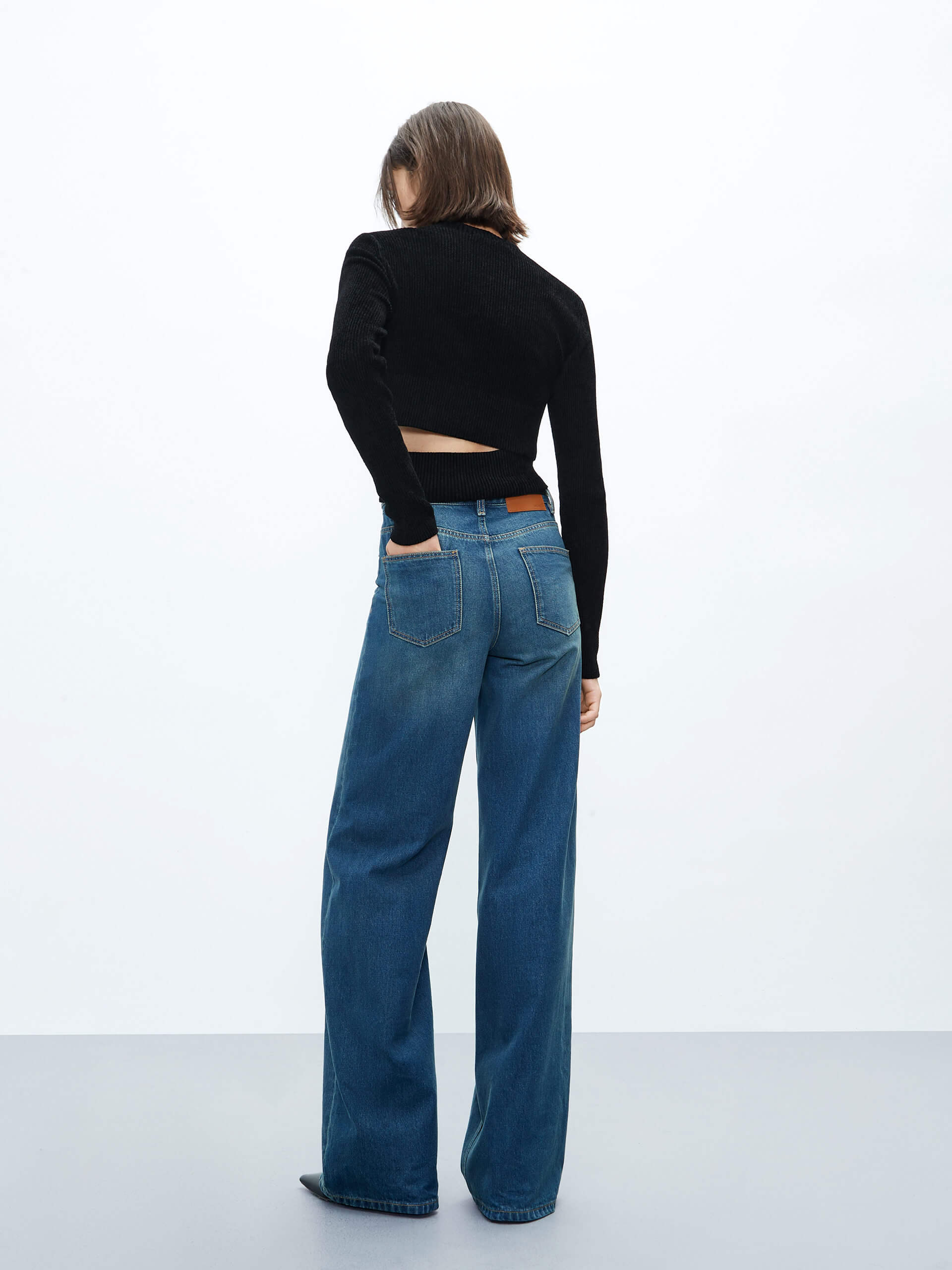 Cross Front Ribbed Knit Top - Image 13