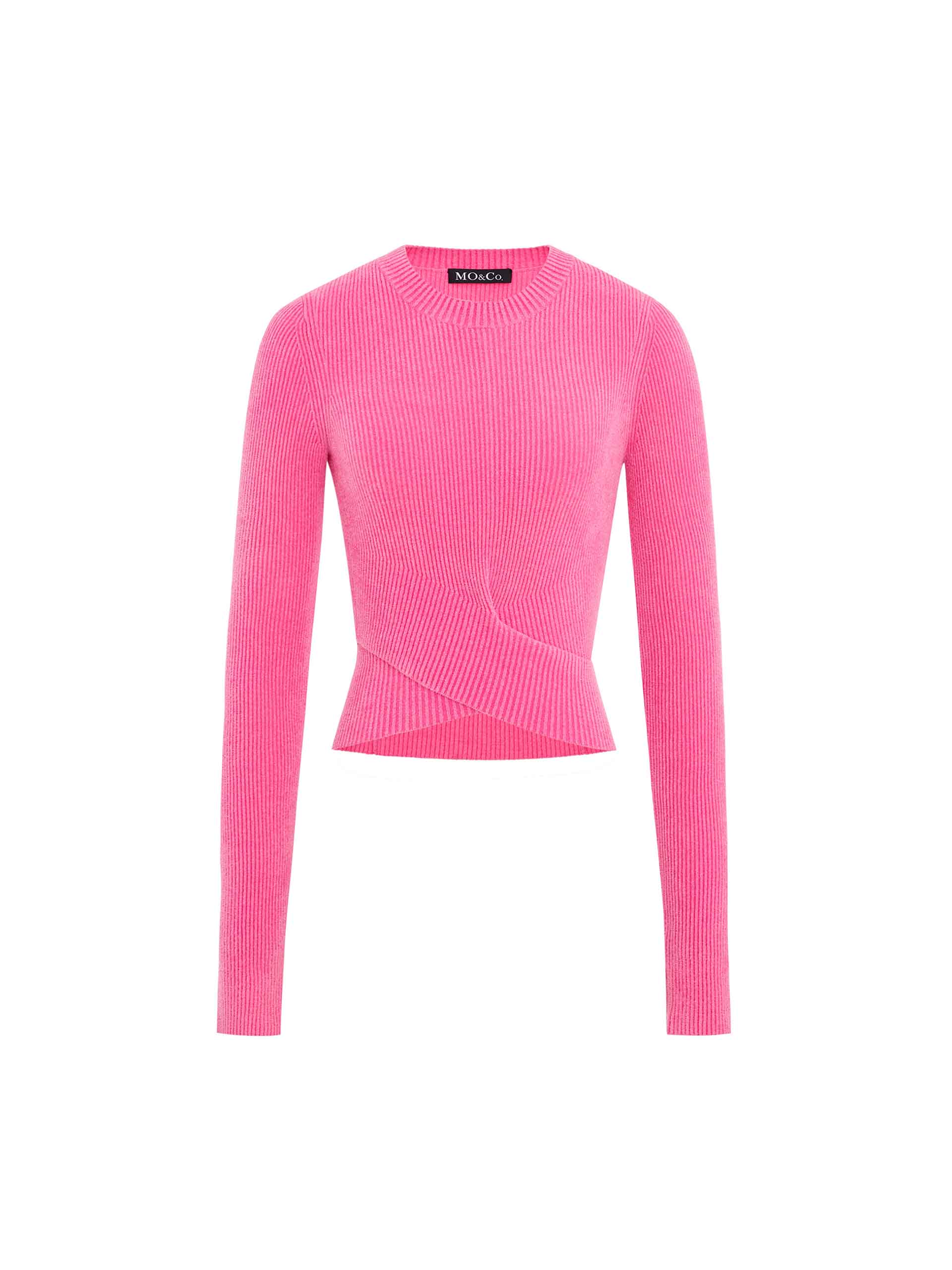 Cross Front Ribbed Knit Top - Image 8