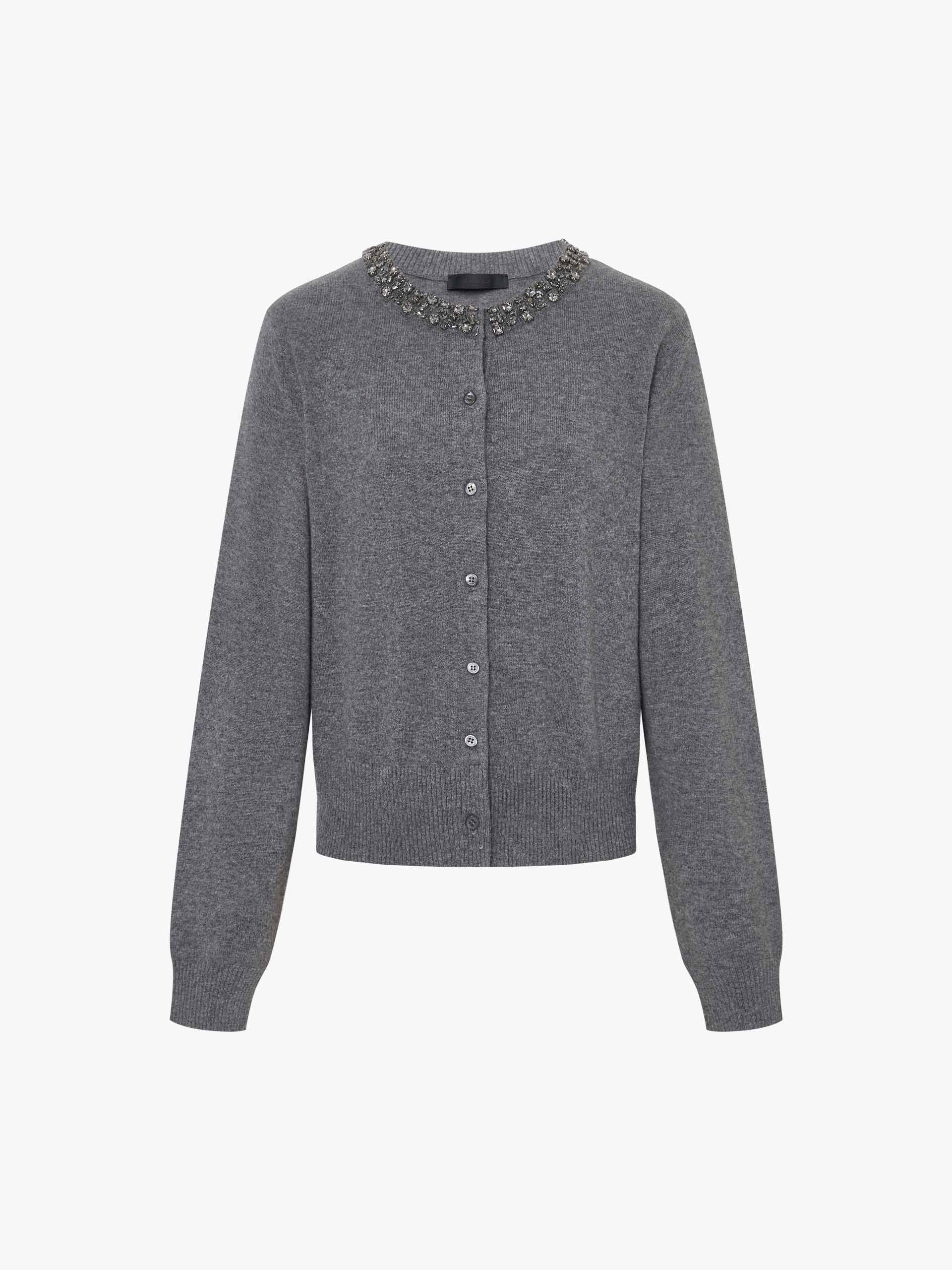 Crystal Collar Knit Cardigan - Image 5