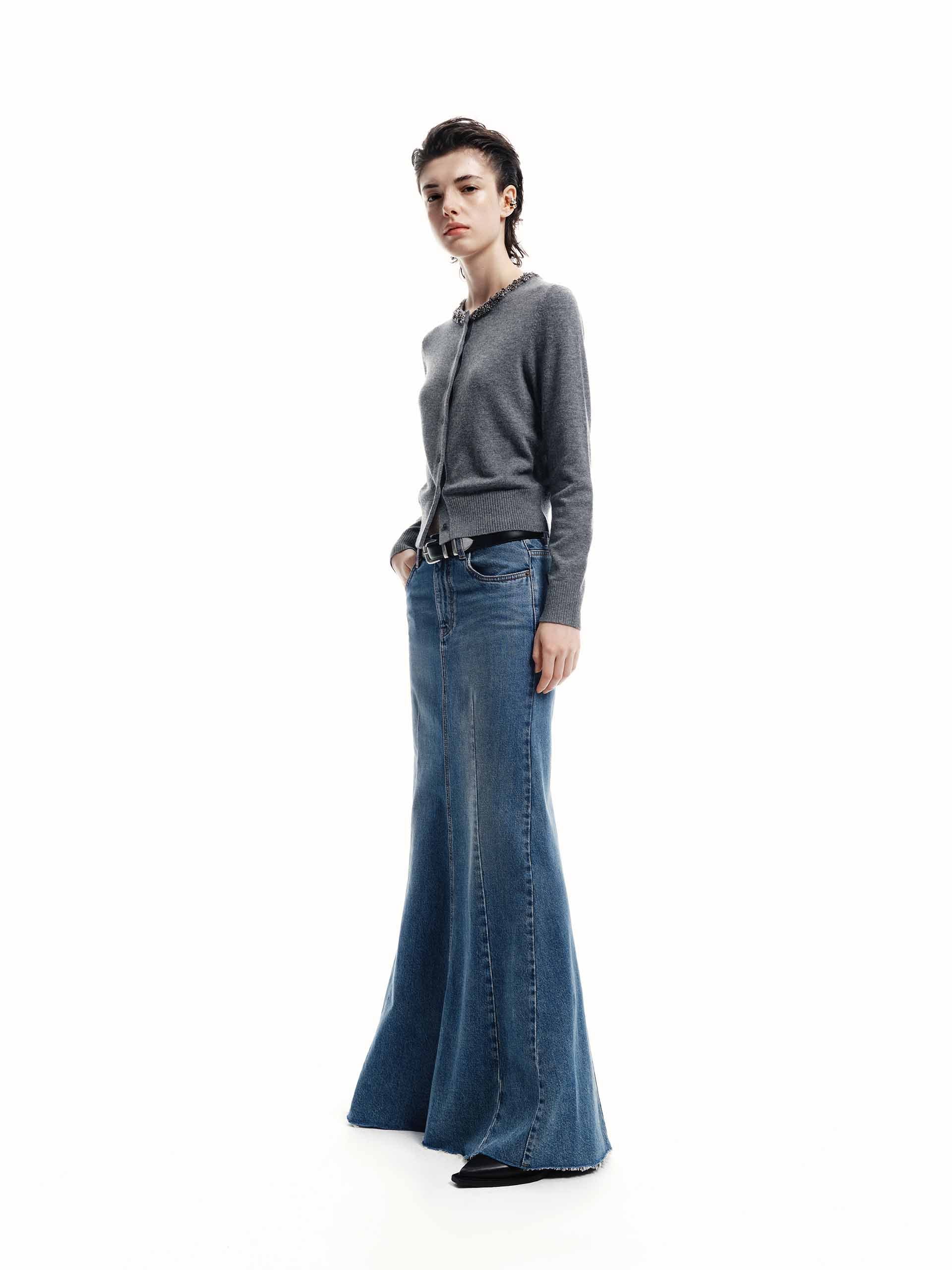 Crystal Collar Knit Cardigan - Image 6