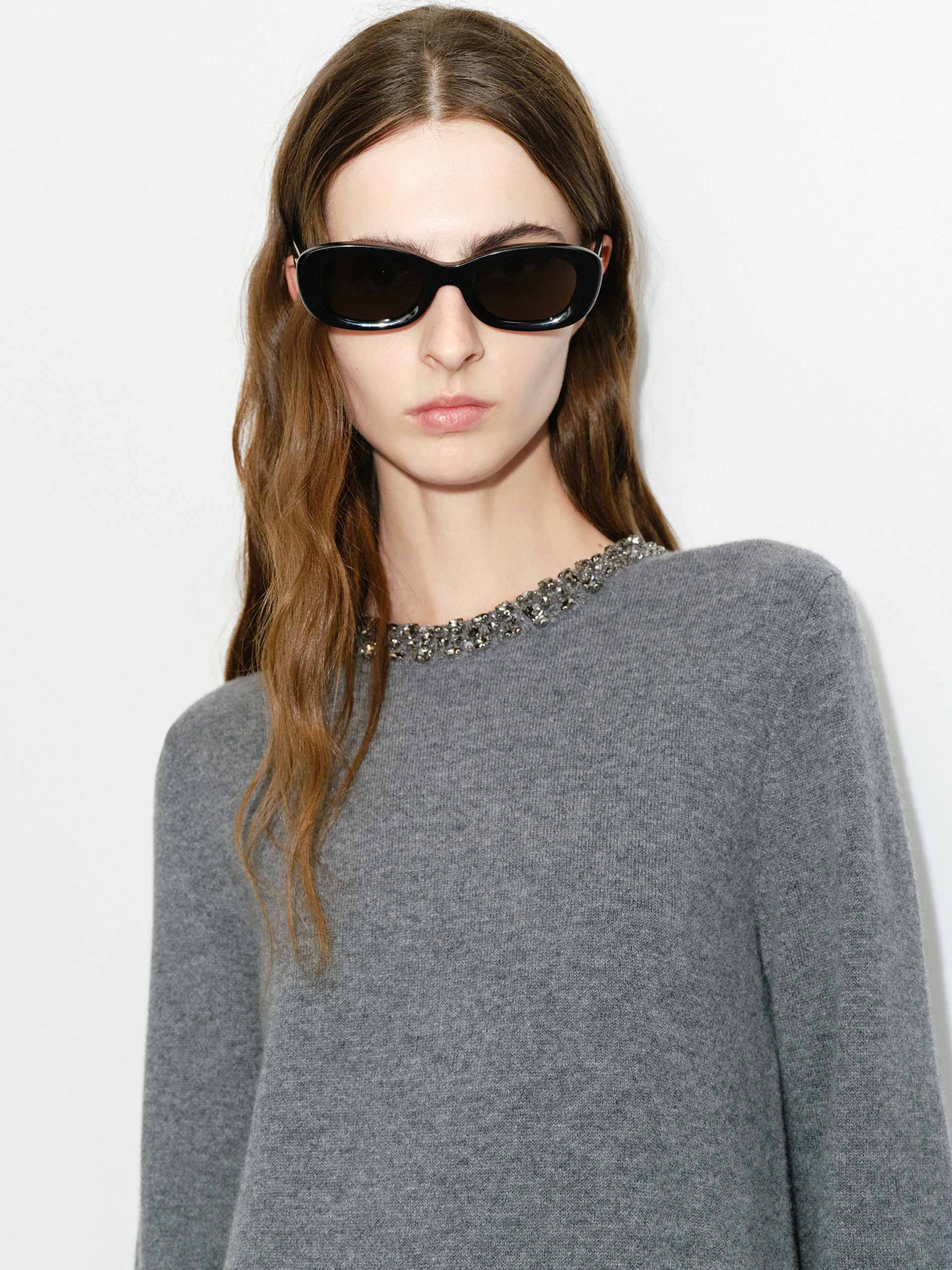 Crystal Collar Mini Dress - Image 8