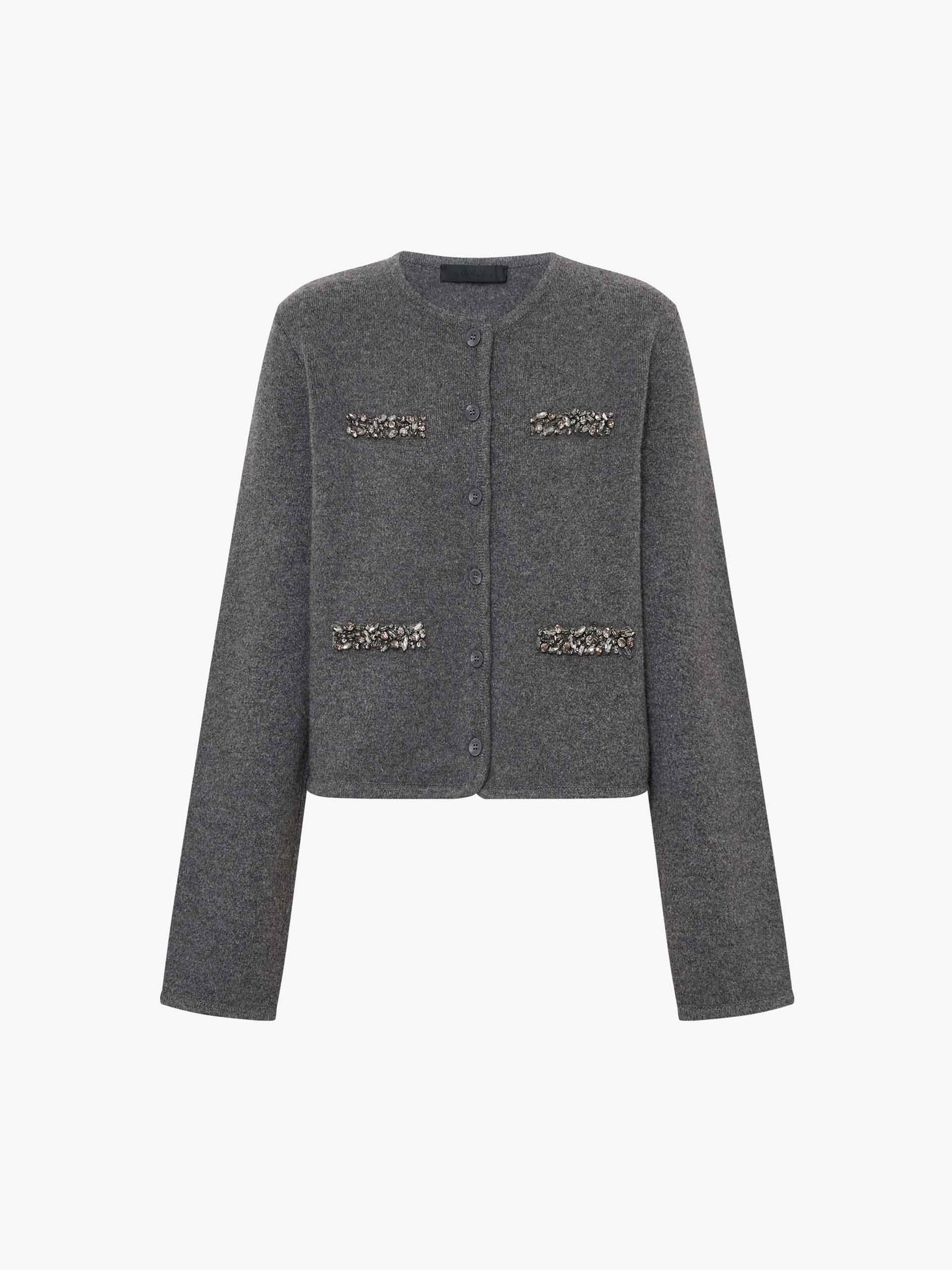 Crystal Detail Cropped Jacket - Image 5