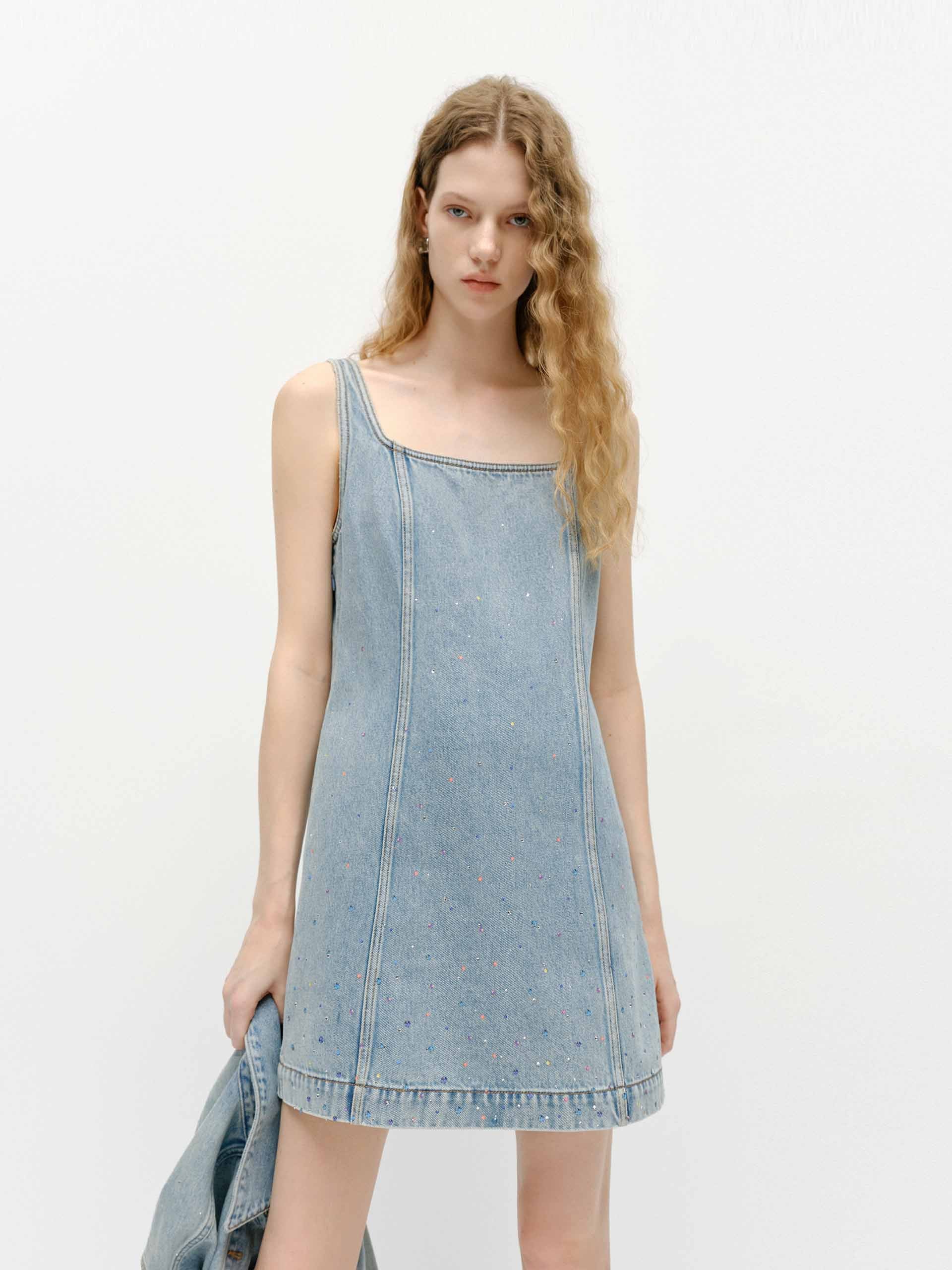 Crystal Detail Sleeveless Dress
