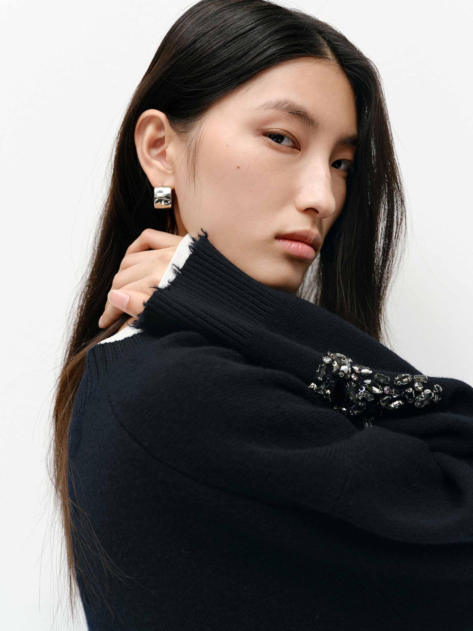 Crystal Detail Wool Sweater - Image 7