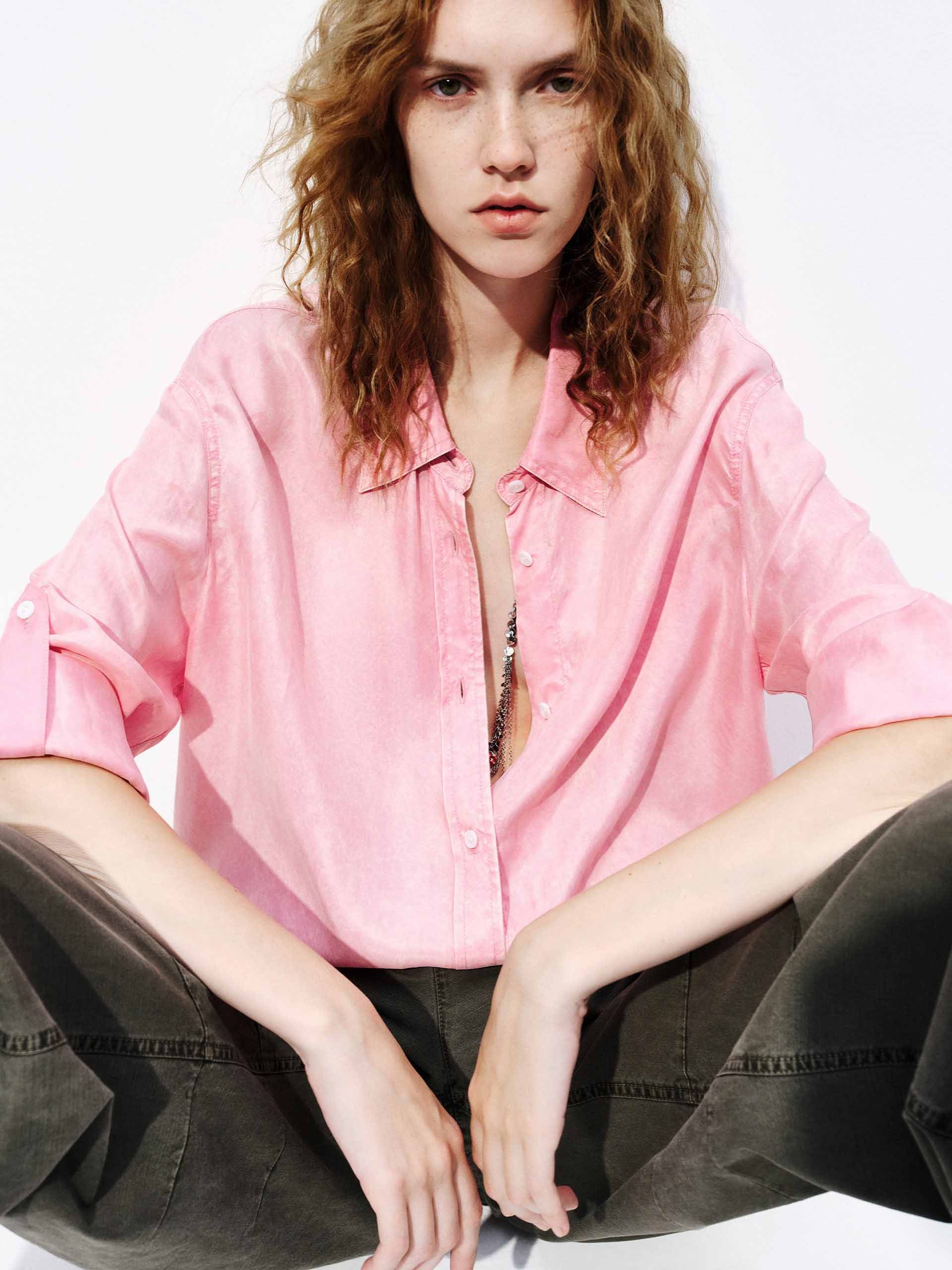 Cupro Blend Button Shirt