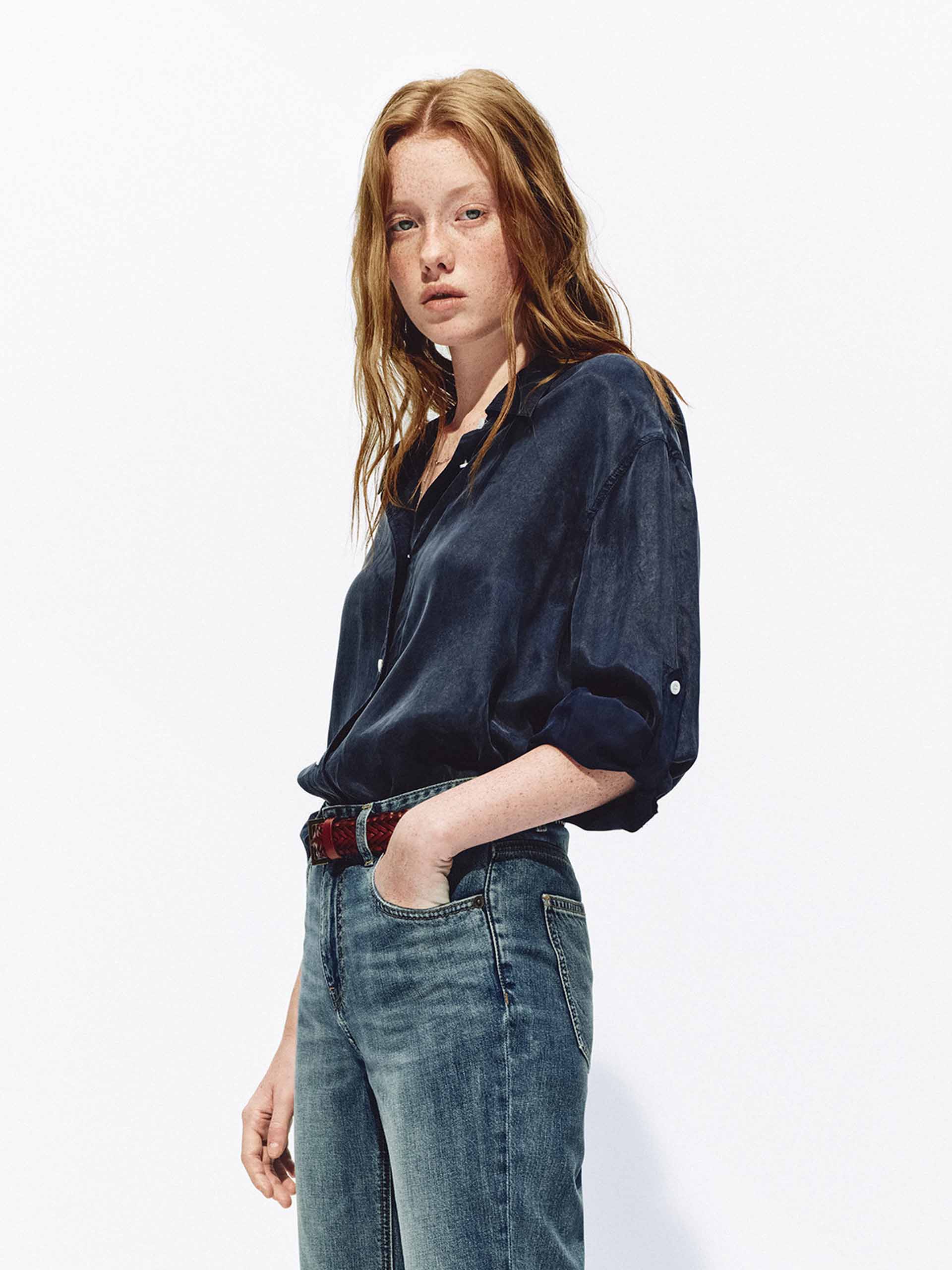 Cupro Blend Button Shirt - Image 16